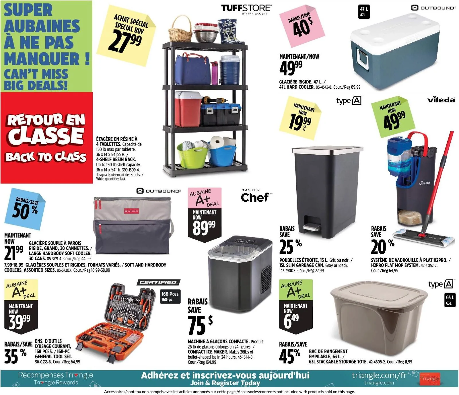 Page 8 de la Circulaire Canadian Tire Grand Solde Rouge Retour En Classe du 13 au 20 août 2026