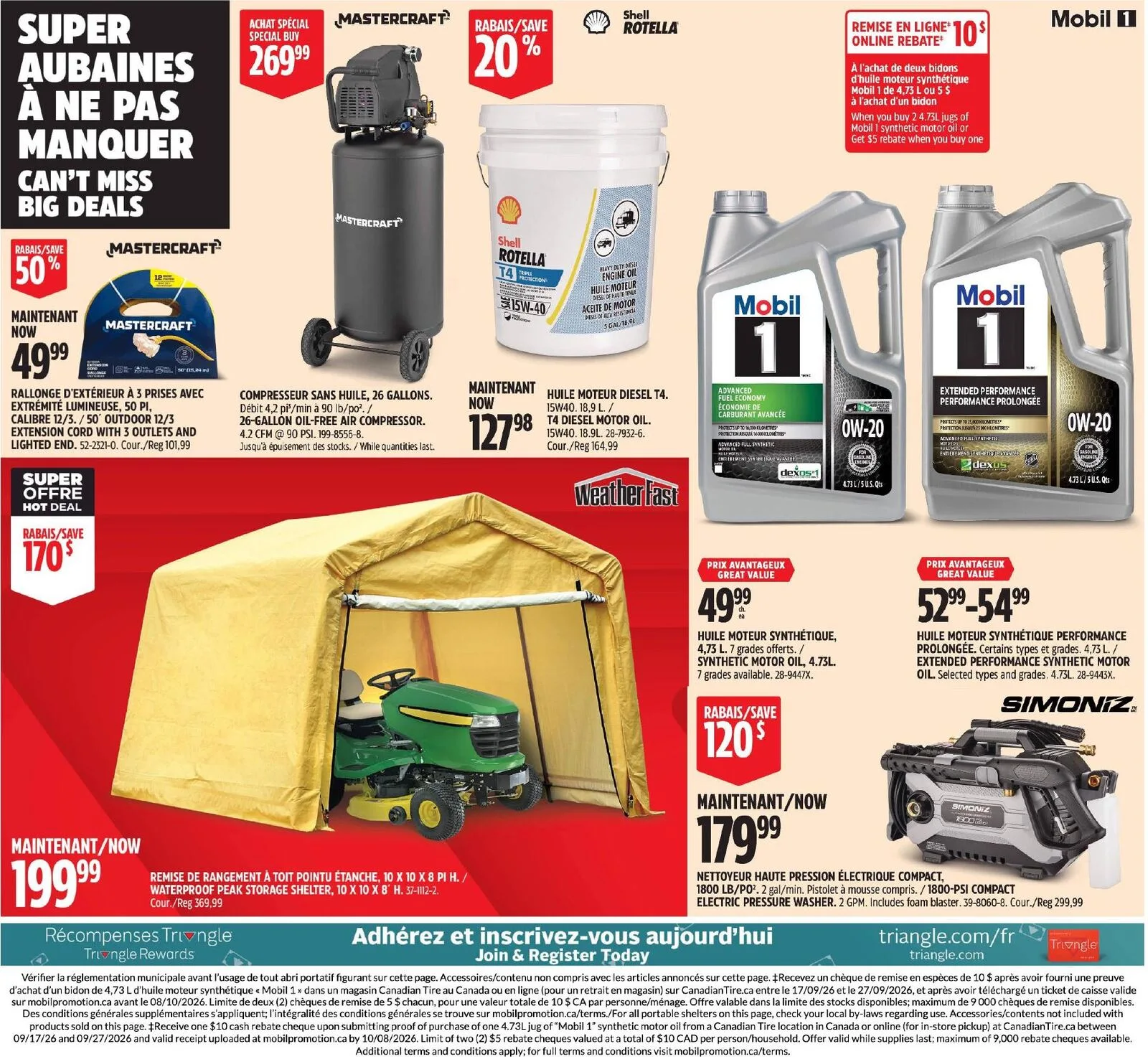 Page 15 de la Circulaire Canadian Tire Grand rouge de l&rsquo;automne du 17 au 24 septembre 2026