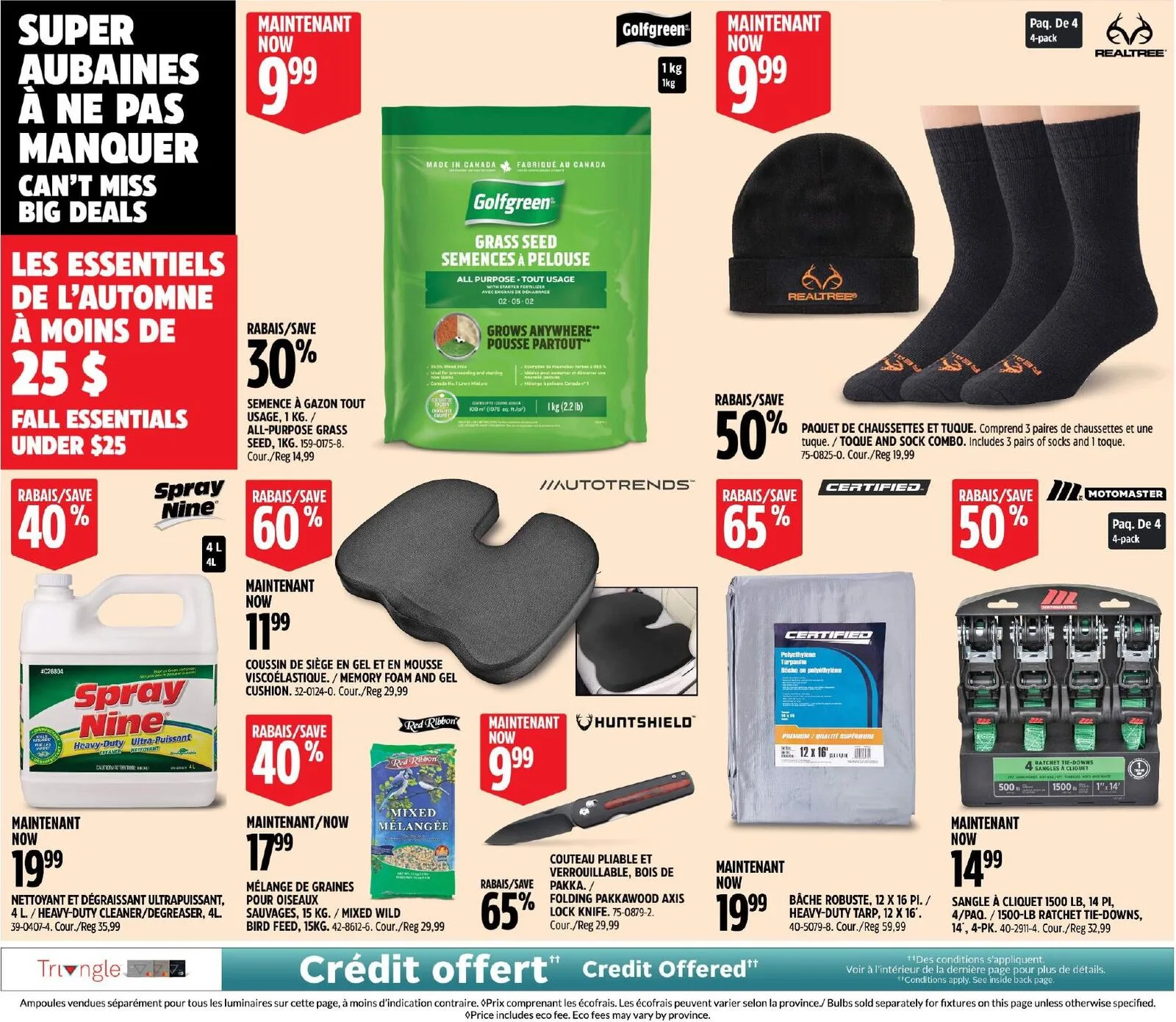 Page 19 de la Circulaire Canadian Tire Grand rouge de l&rsquo;automne du 17 au 24 septembre 2026
