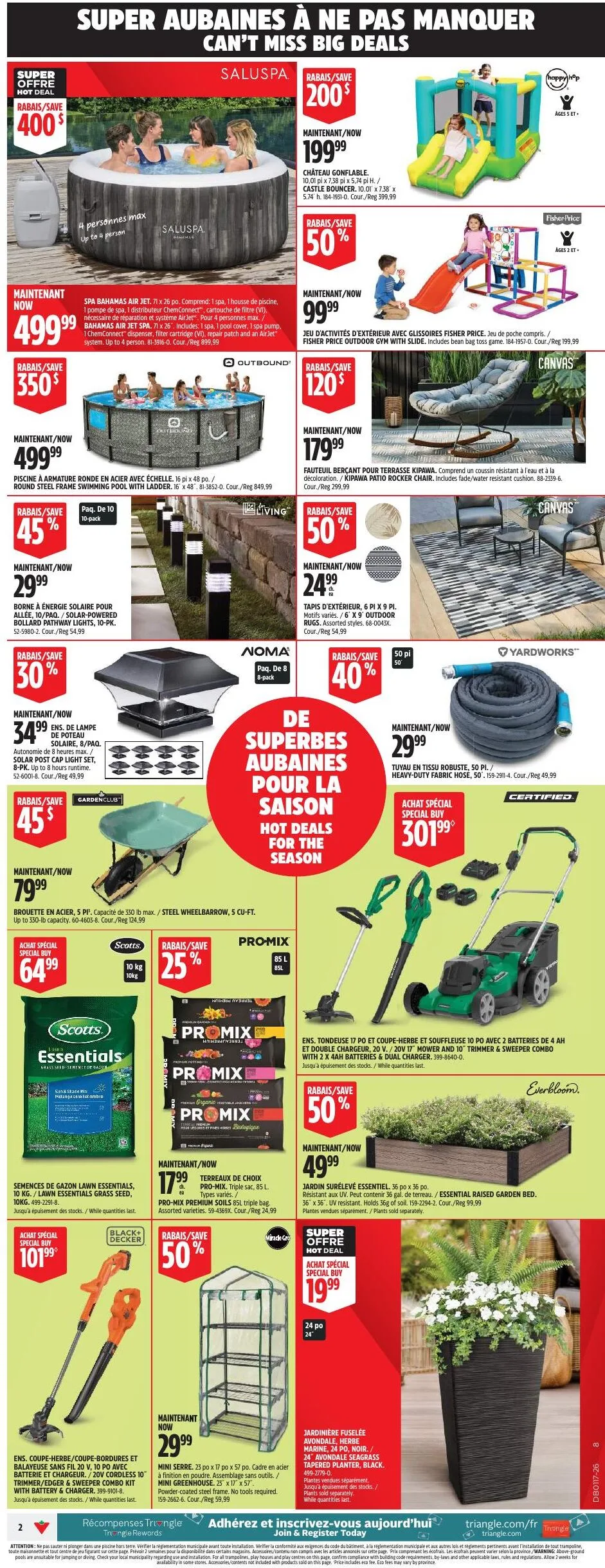 Page 2 de la Circulaire Canadian Tire Grand rouge du printemps du 23 au 30 avril 2026