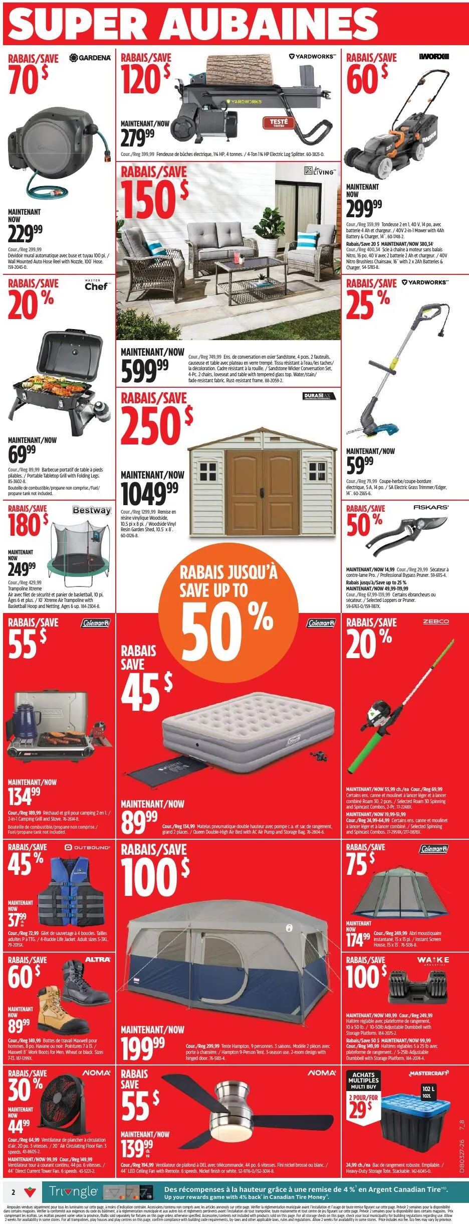 Page 2 de la Circulaire Canadian Tire du 2 au 8 juillet 2026