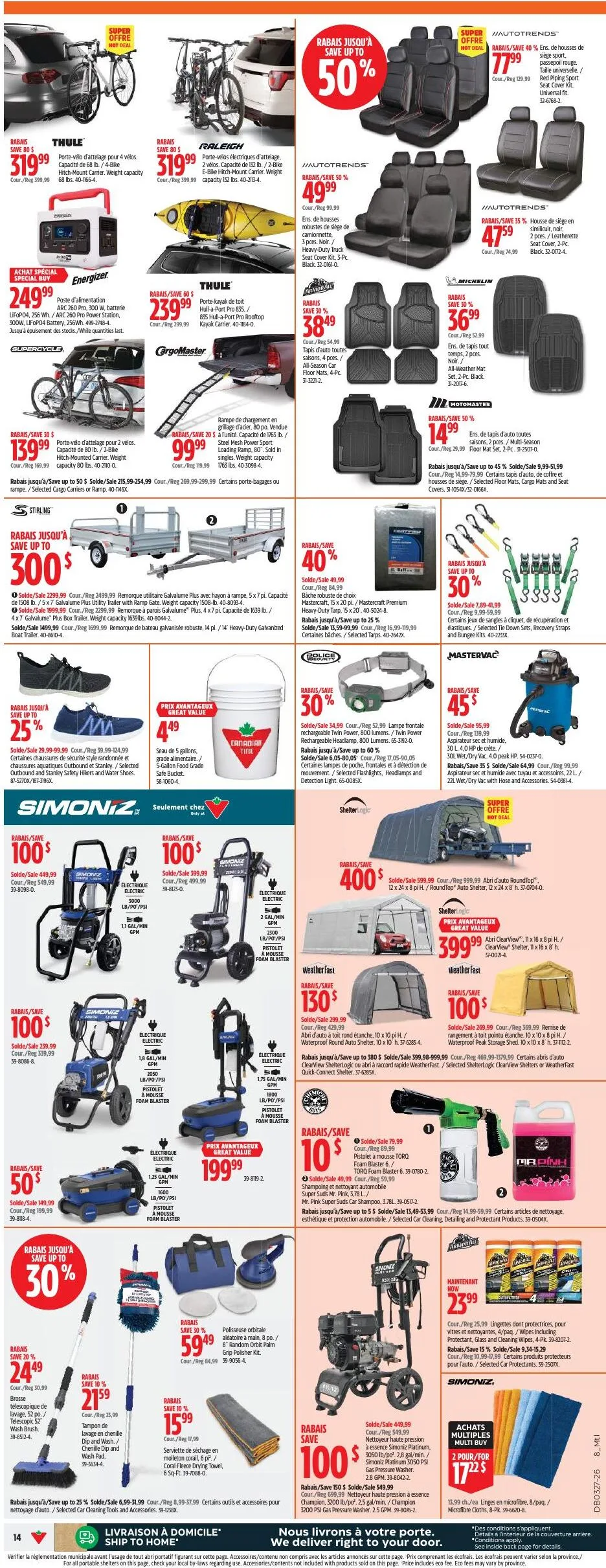 Page 14 de la Circulaire Canadian Tire du 2 au 8 juillet 2026