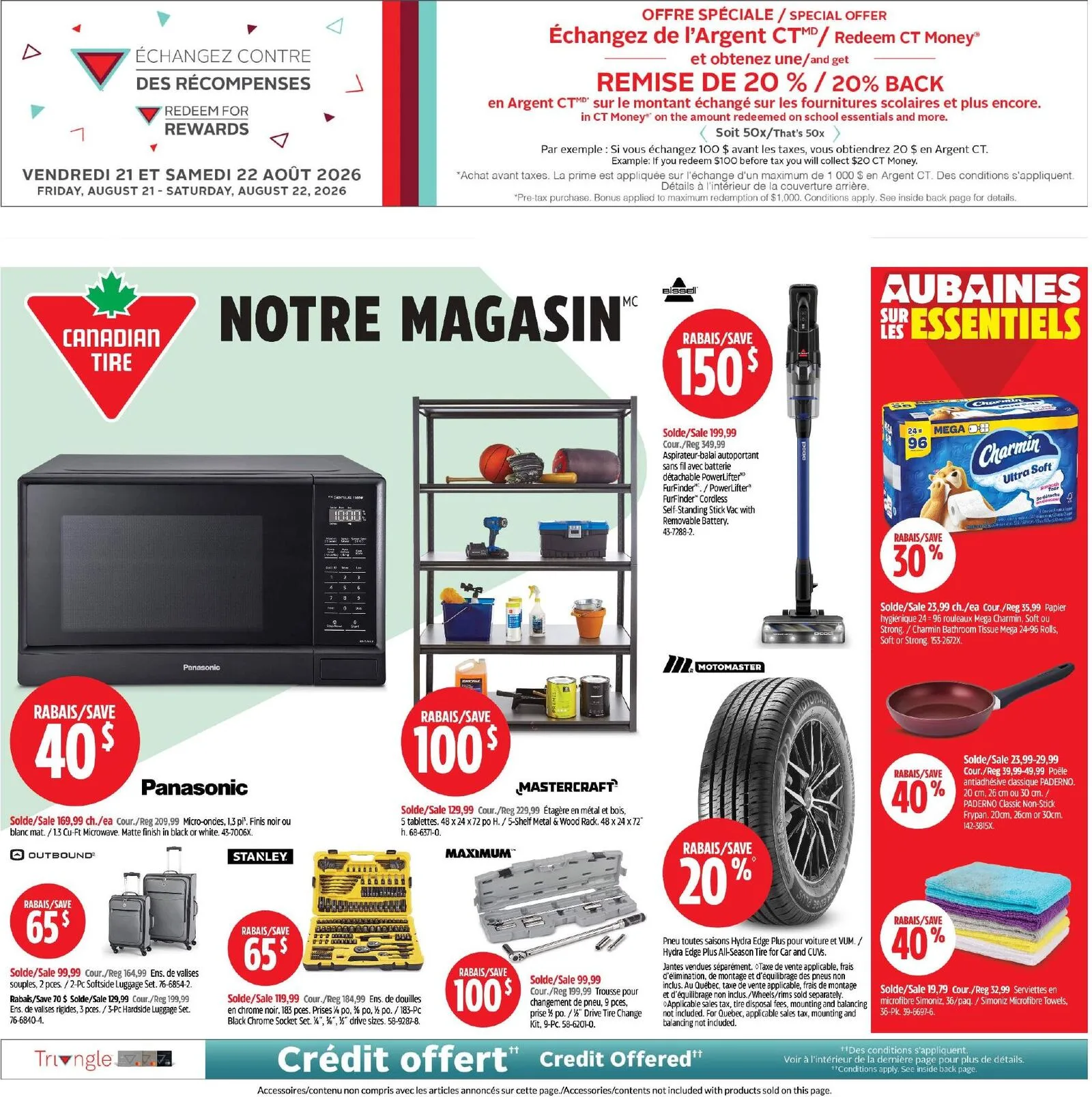 Page 1 de la Circulaire Canadian Tire du 20 au 26 août 2026