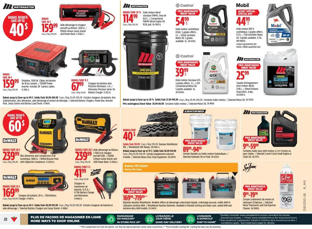Page 22 de la Circulaire Canadian Tire du 23 au 29 juillet 2026