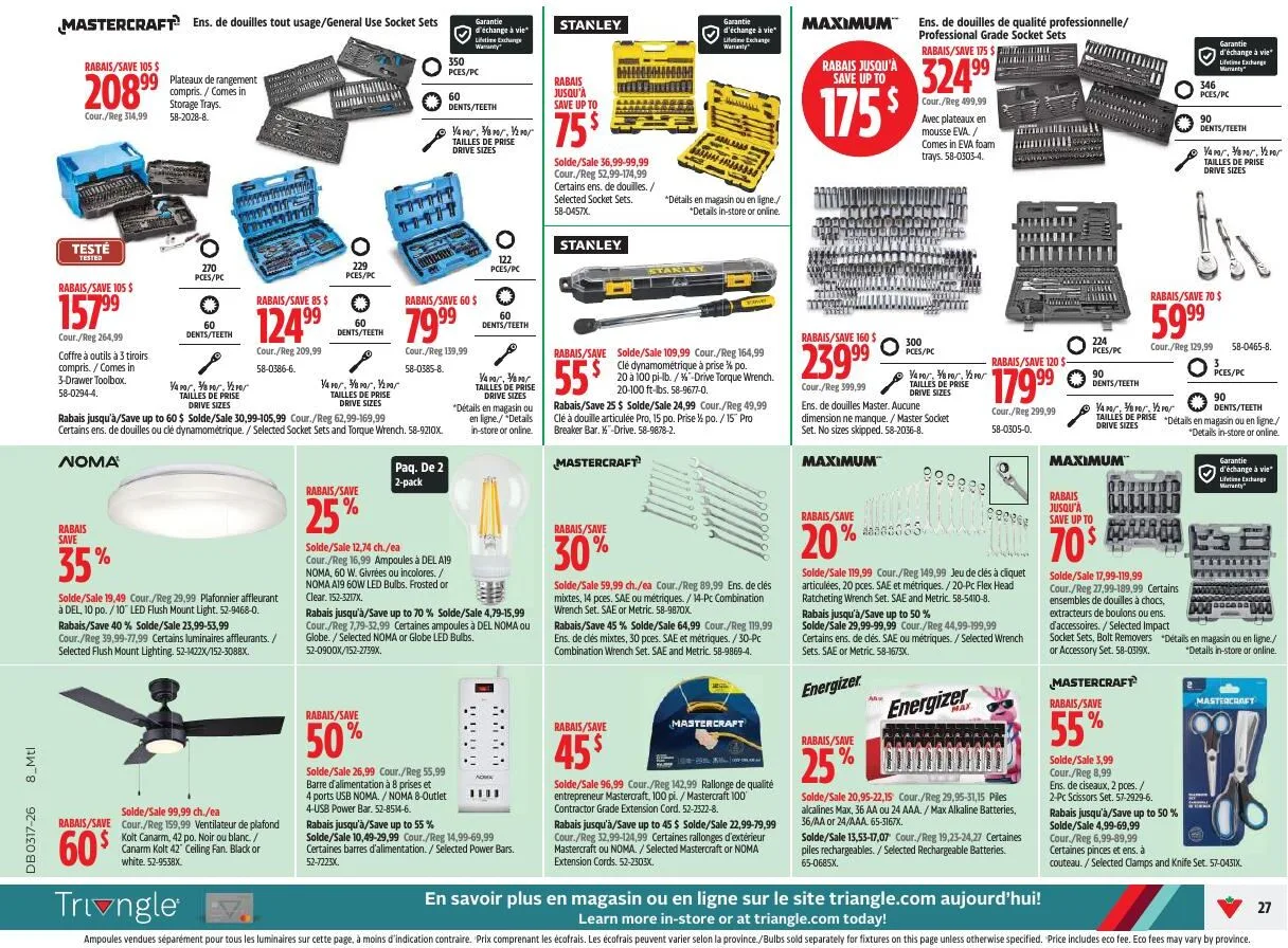Page 27 de la Circulaire Canadian Tire du 23 au 30 avril 2026