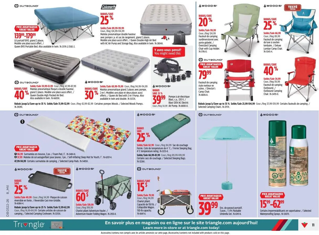 Page 11 de la Circulaire Canadian Tire du 28 mai au 7 juin 2026