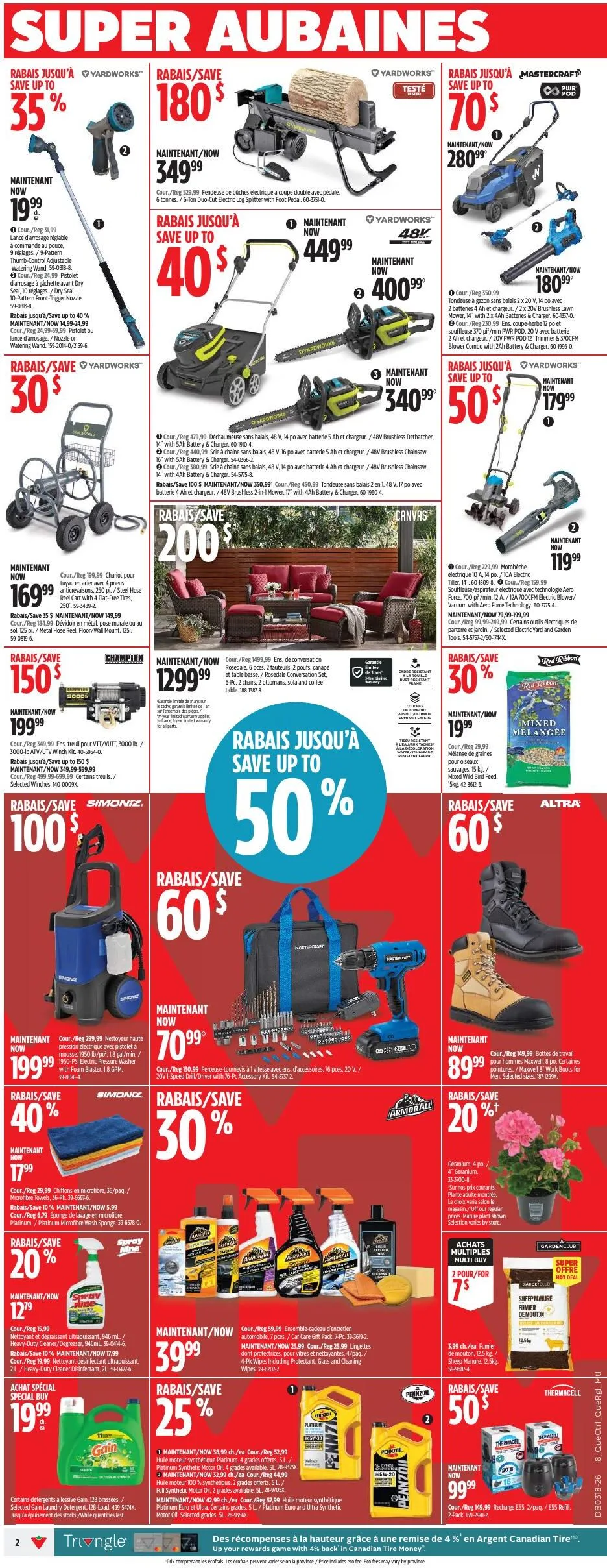 Page 2 de la Circulaire Canadian Tire du 30 avril au 6 mai 2026