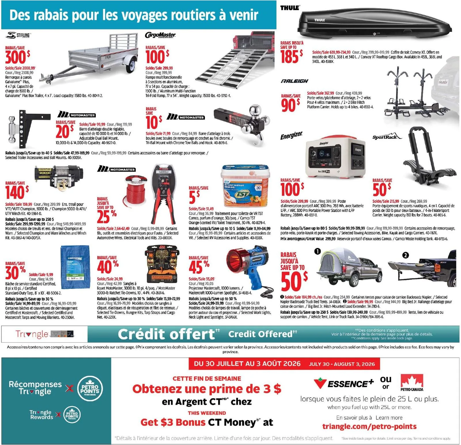 Page 33 de la Circulaire Canadian Tire du 30 juillet au 5 août 2026