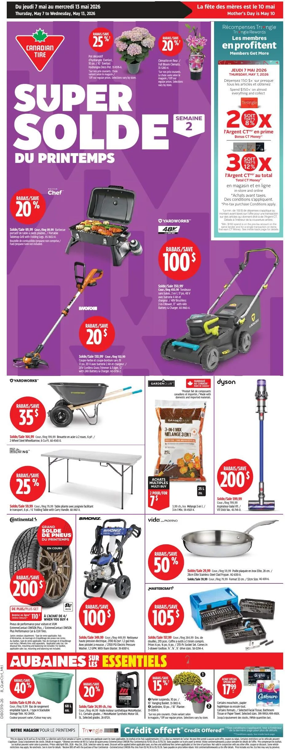 Page 1 de la Circulaire Canadian Tire du 7 au 13 mai 2026