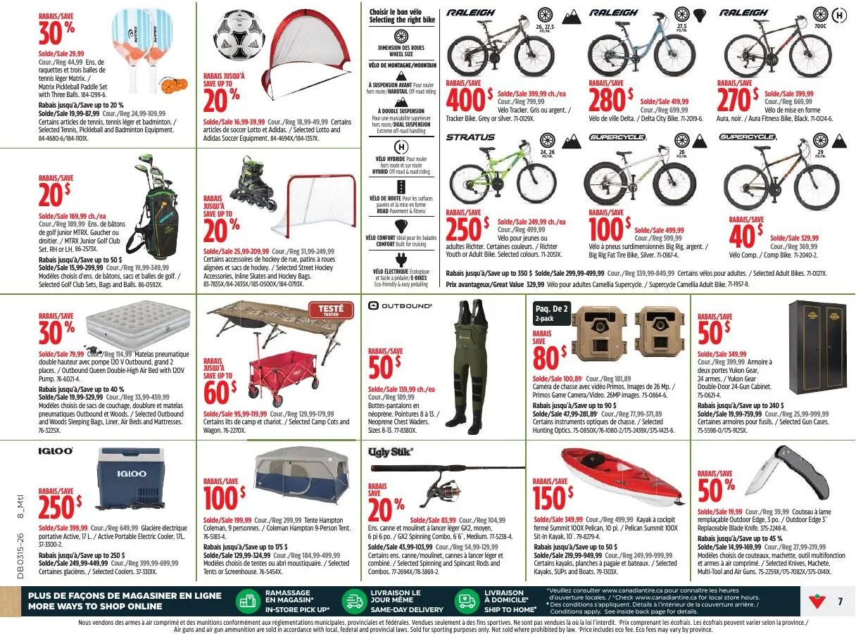 Page 7 de la Circulaire Canadian Tire du 9 au 15 avril 2026