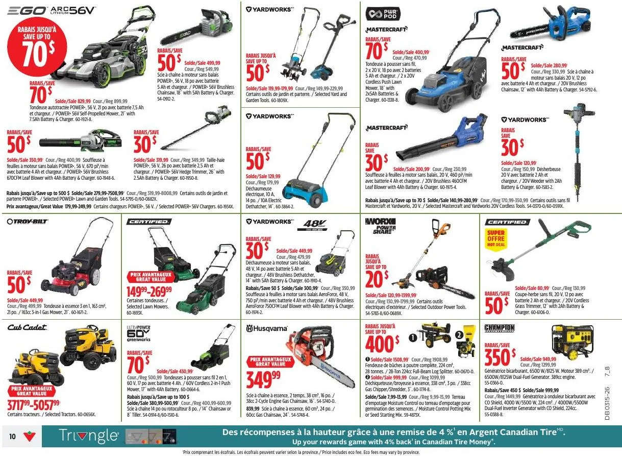 Page 10 de la Circulaire Canadian Tire du 9 au 15 avril 2026