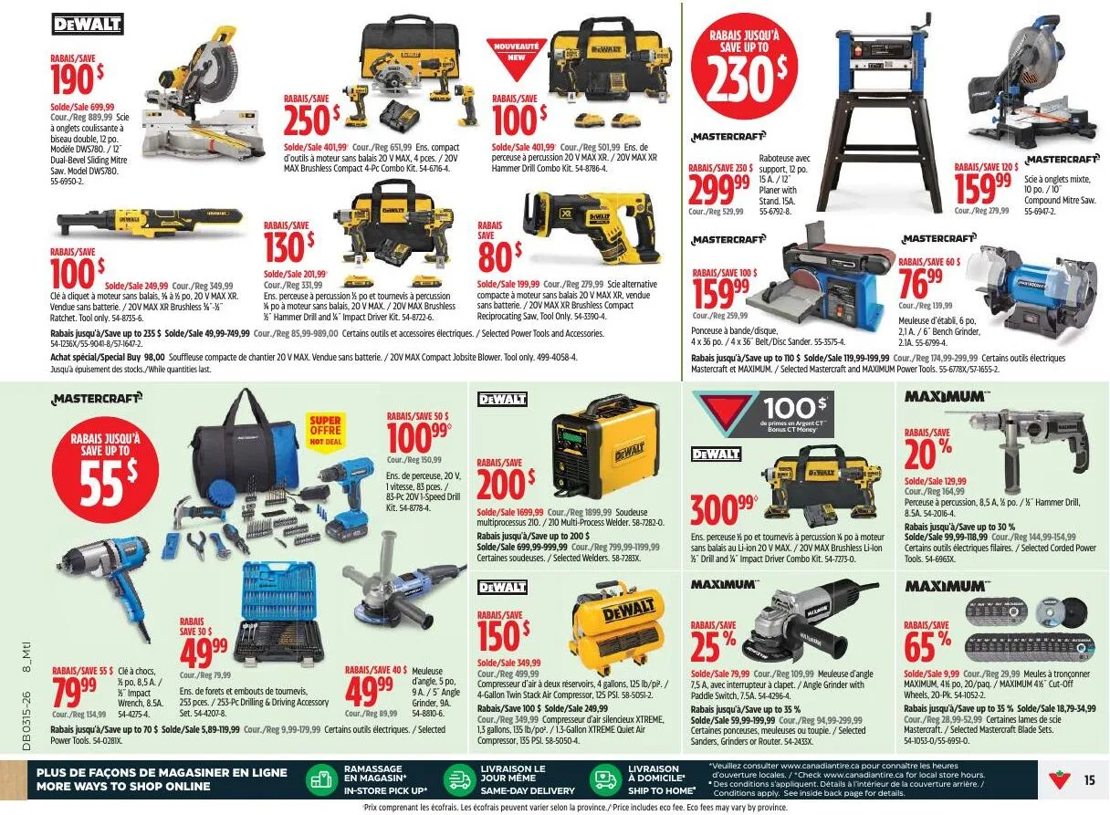 Page 15 de la Circulaire Canadian Tire du 9 au 15 avril 2026