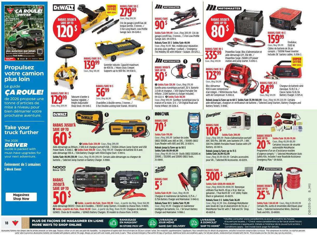 Page 18 de la Circulaire Canadian Tire du 9 au 15 avril 2026