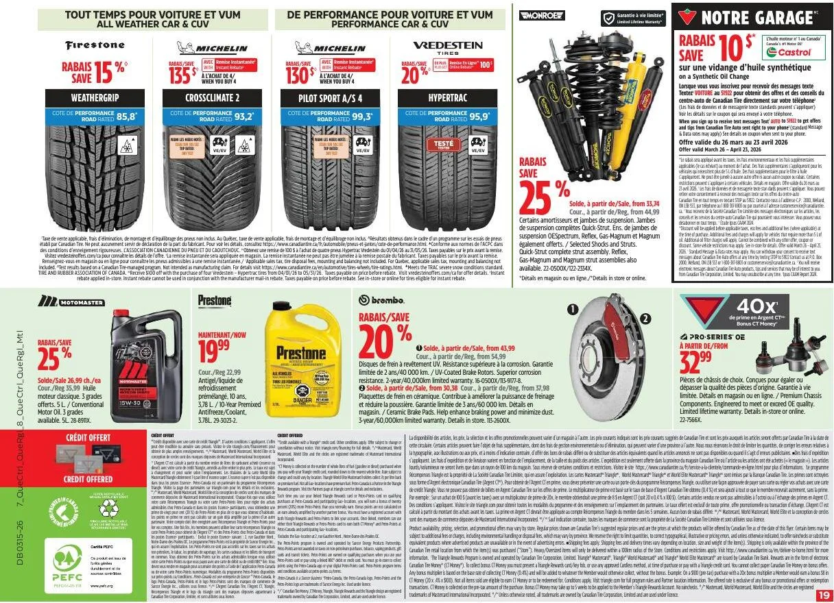 Page 19 de la Circulaire Canadian Tire du 9 au 15 avril 2026