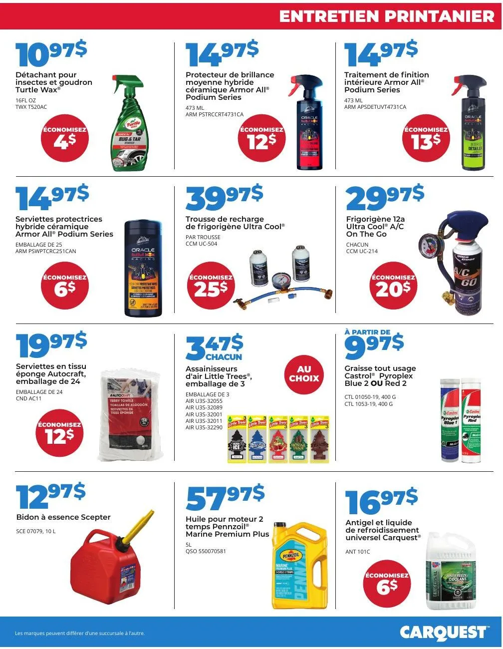 Page 3 de la Circulaire Carquest du 21 juin au 18 juillet 2026