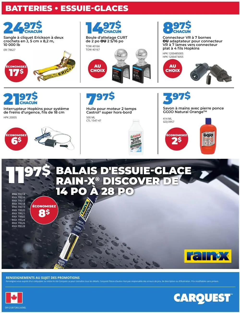 Page 4 de la Circulaire Carquest du 21 juin au 18 juillet 2026