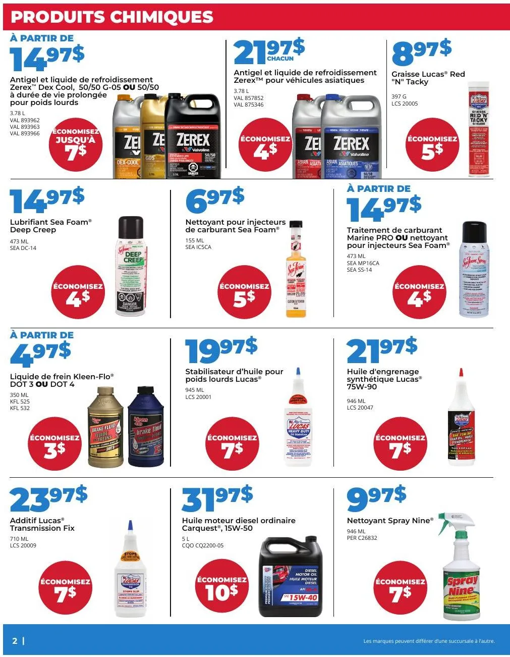 Page 2 de la Circulaire Carquest du 26 avril au 23 mai 2026