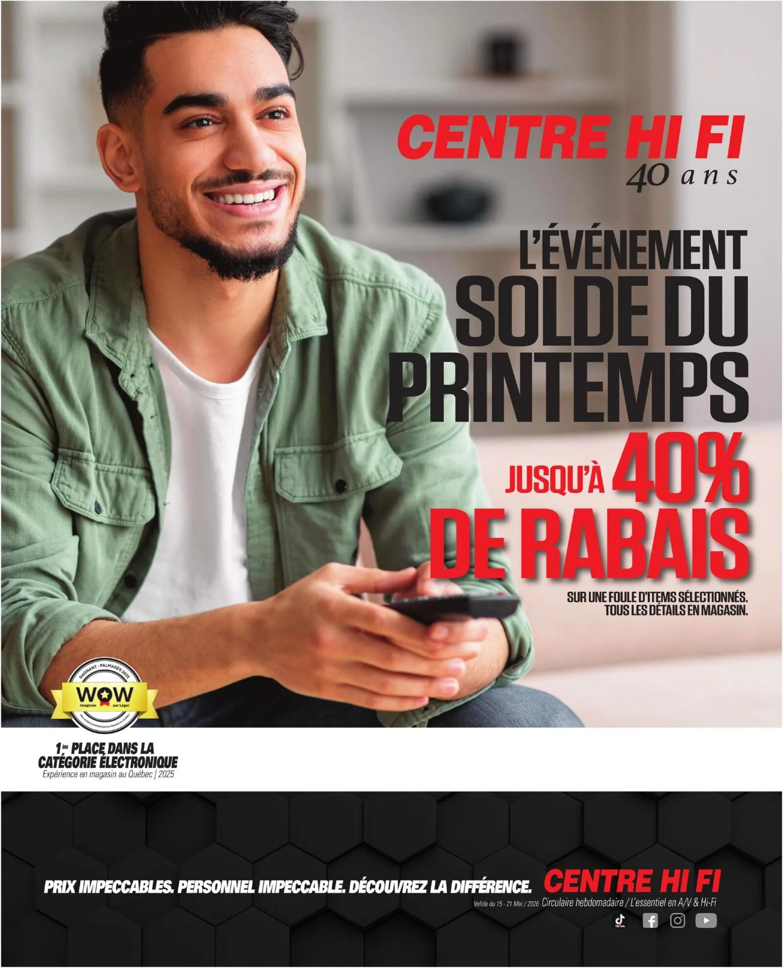 Page 1 de la Circulaire Centre Hi Fi du 15 au 21 mai 2026