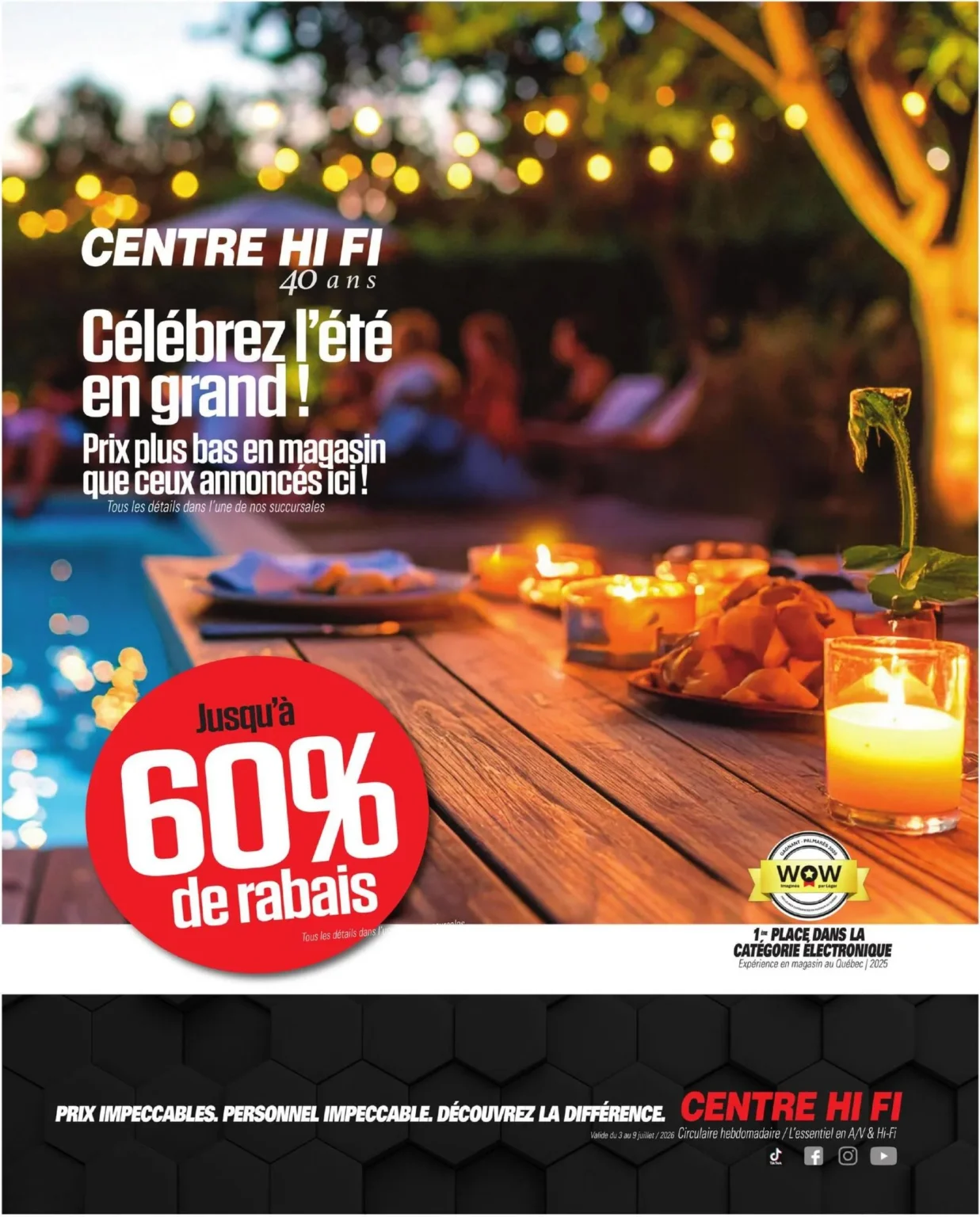 Page 1 de la circulaire Centre Hi Fi 3 juill. au 9 juill.