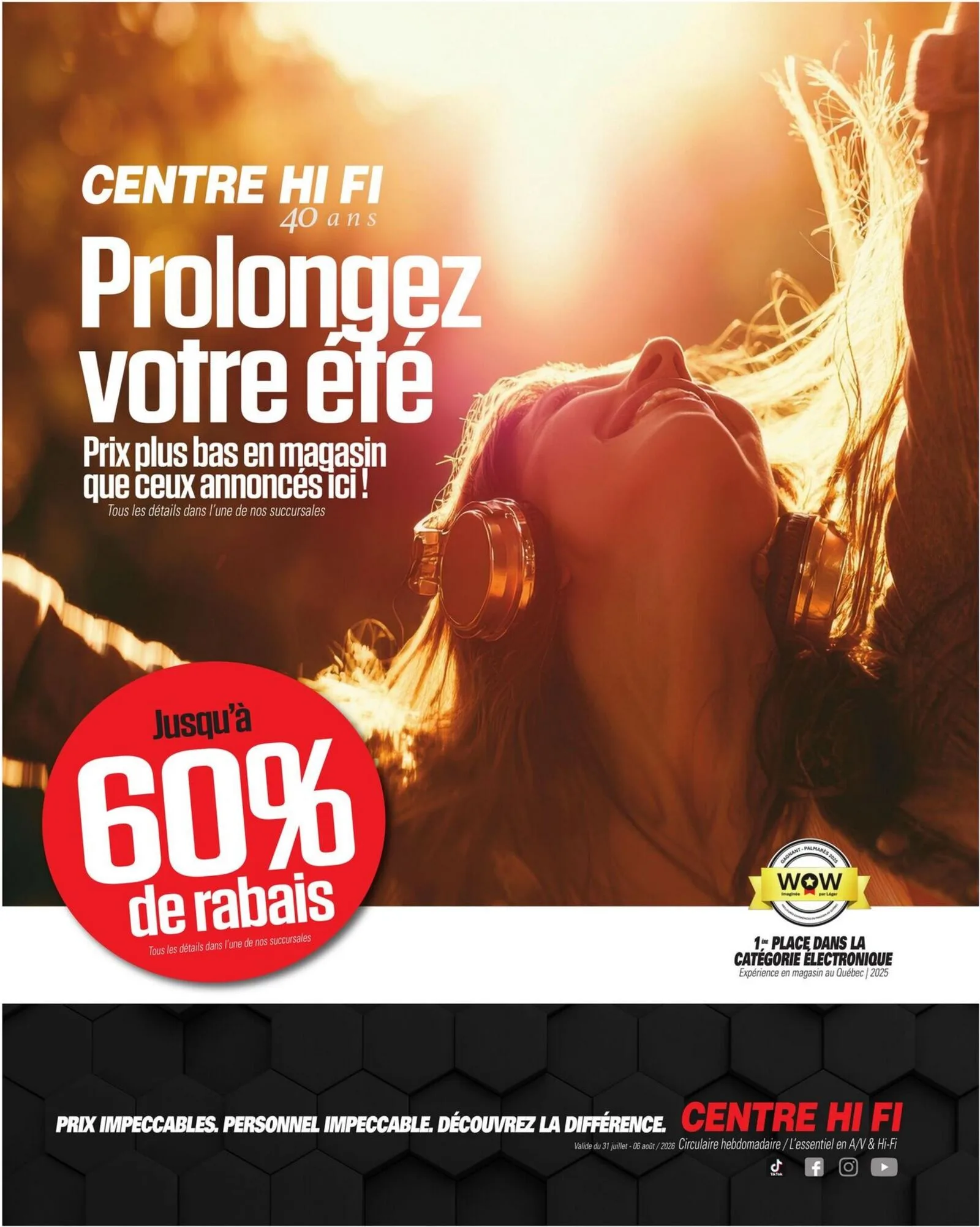 Page 1 de la Circulaire Centre Hi Fi du 31 juillet au 6 août 2026