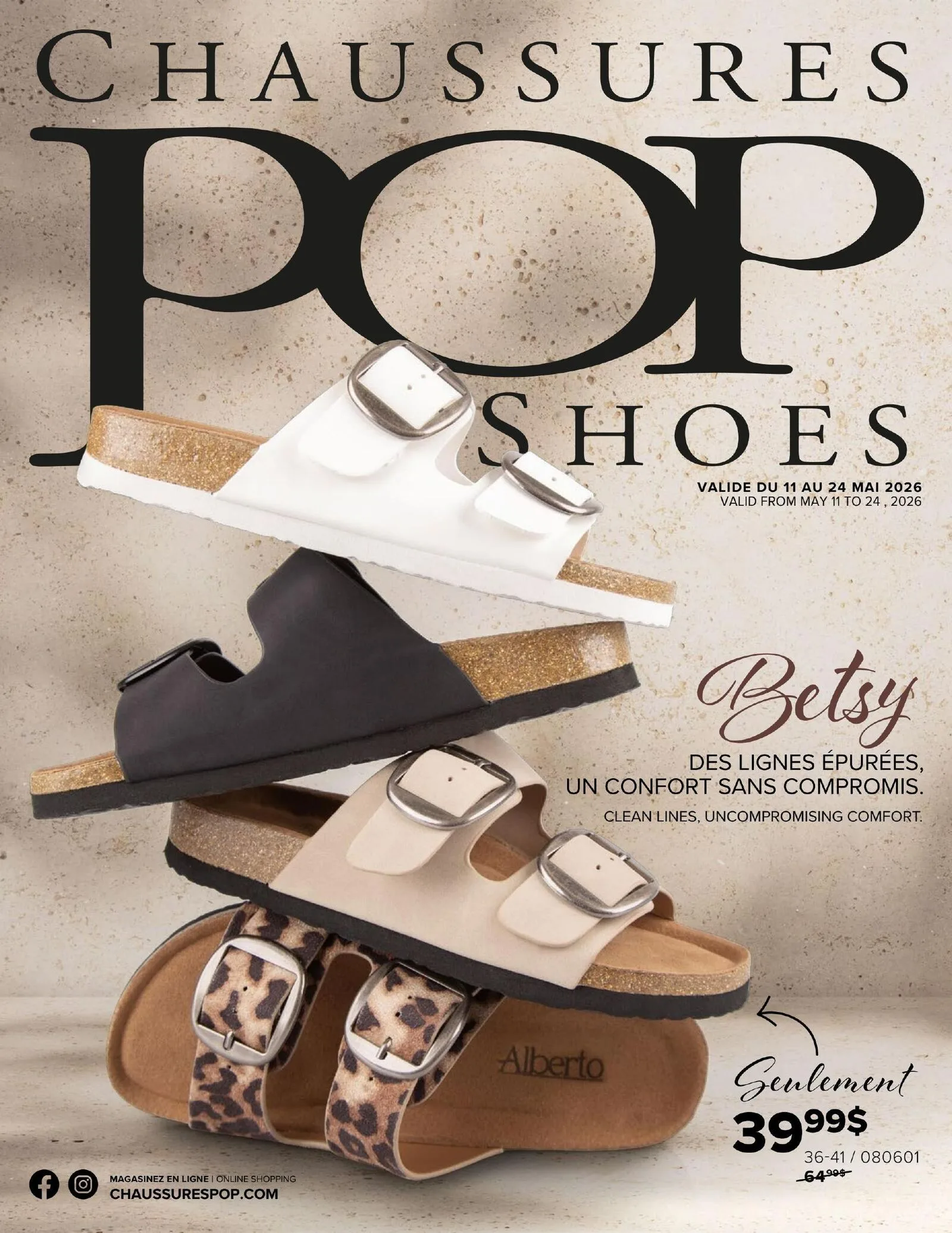 Page 1 de la Circulaire Chaussures Pop du 1 au 24 mai 2026