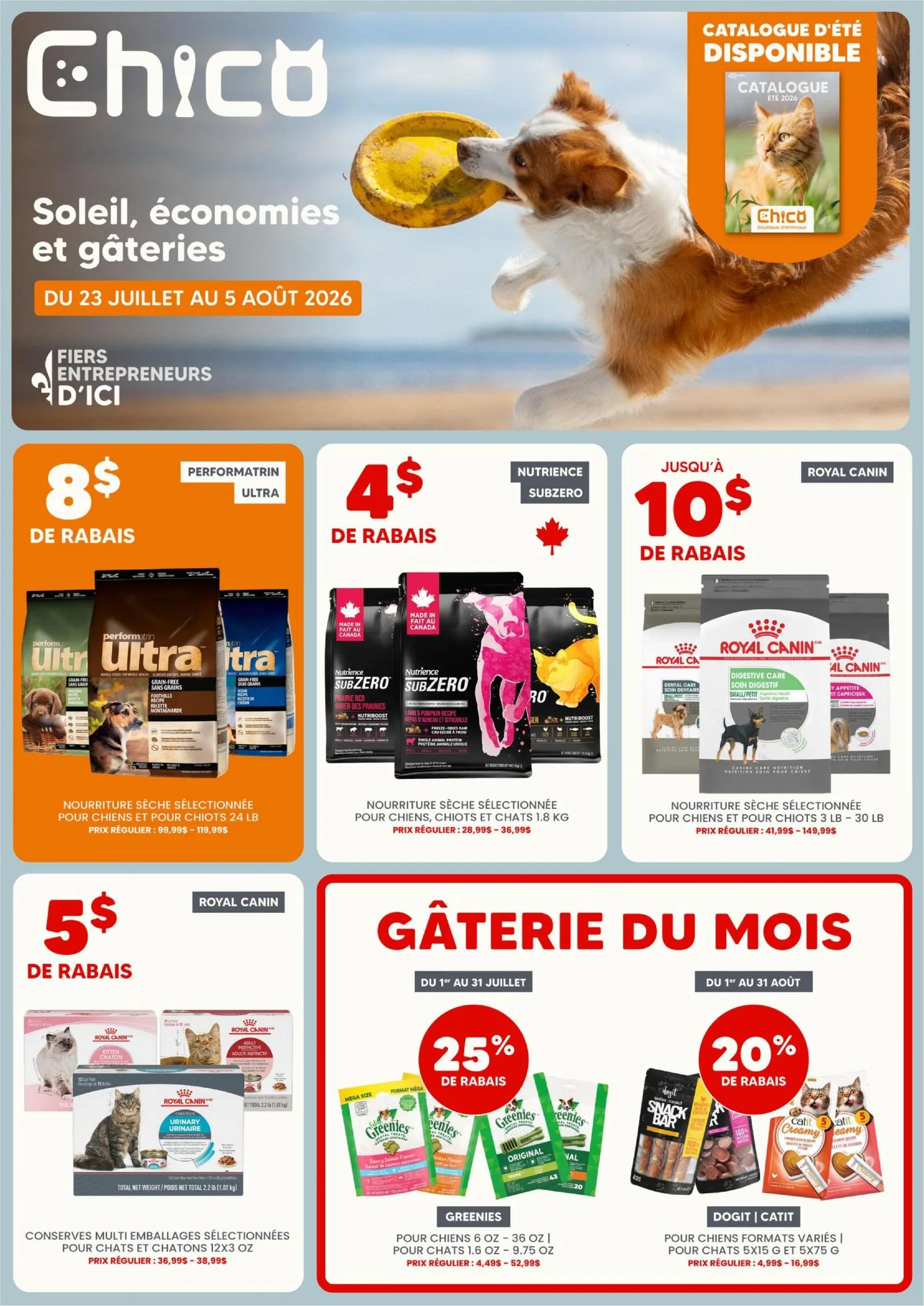 Page 1 de la Circulaire Chico du 23 juillet au 5 août 2026