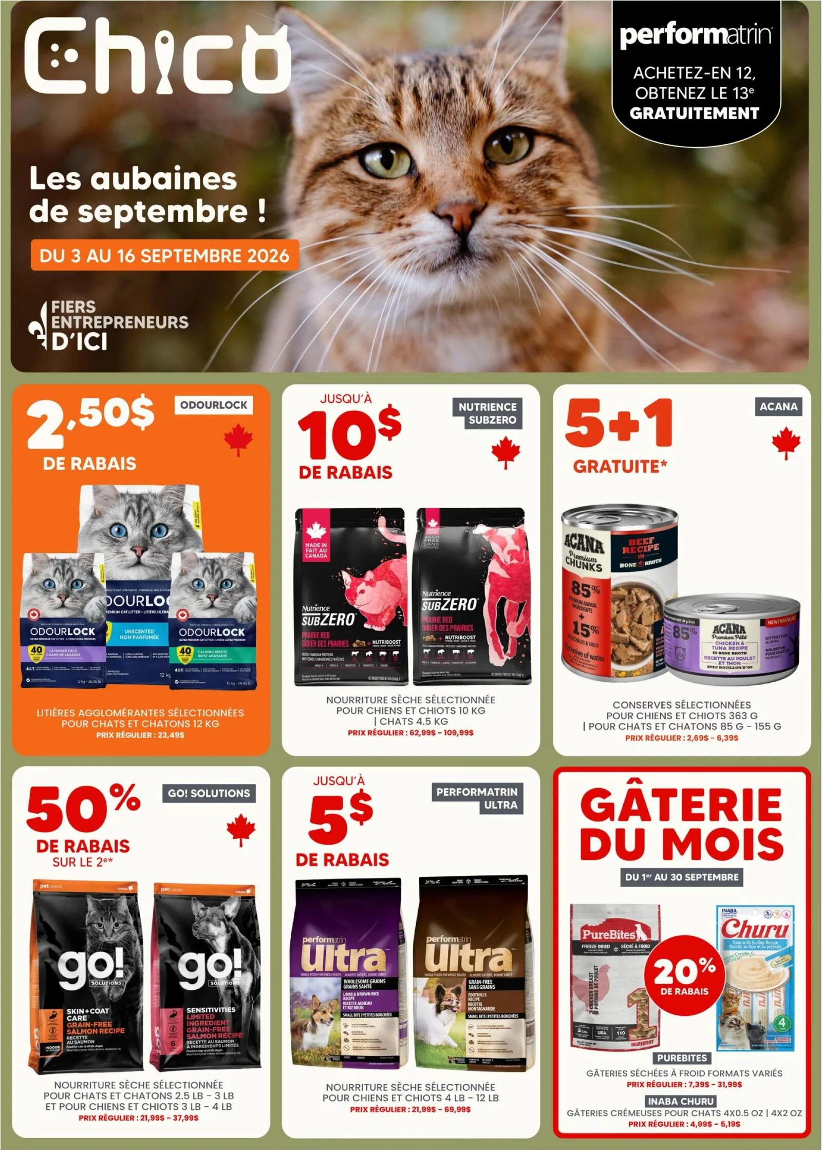 Page 1 de la Circulaire Chico du 3 au 16 septembre 2026