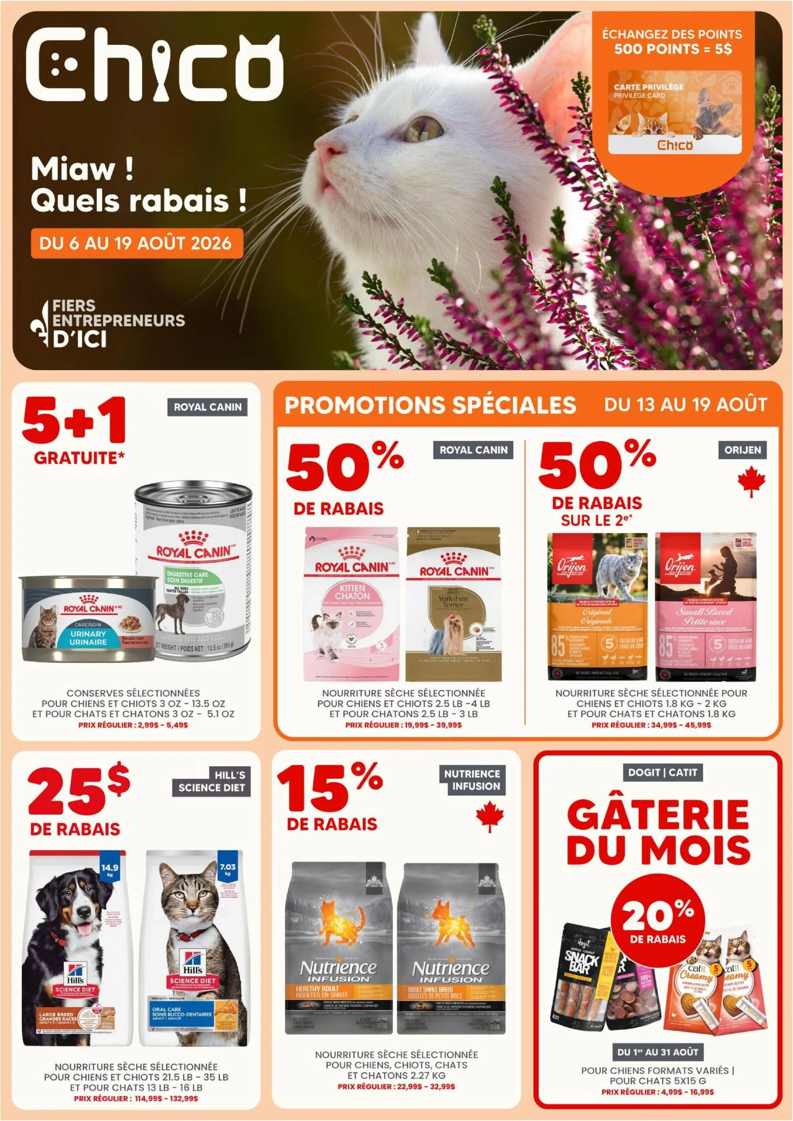 Page 1 de la Circulaire Chico du 6 au 19 août 2026