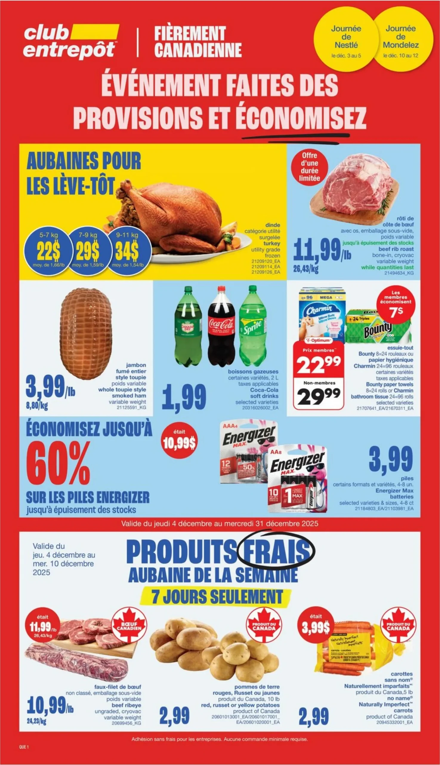 Page 1 de la Circulaire Club Entrepôt du 4 au 31 décembre 2025