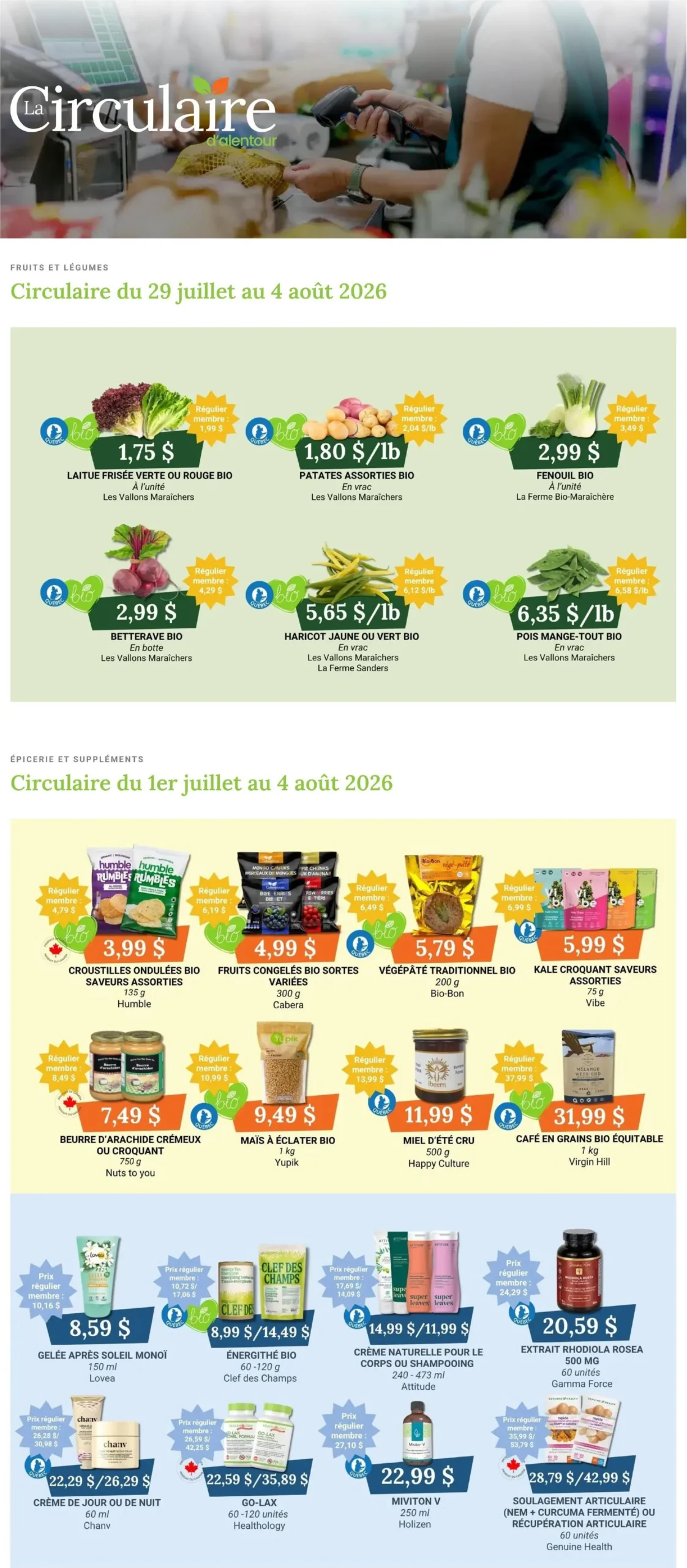 Page 1 de la Circulaire Coop Alentour du 1 juillet au 4 août 2026