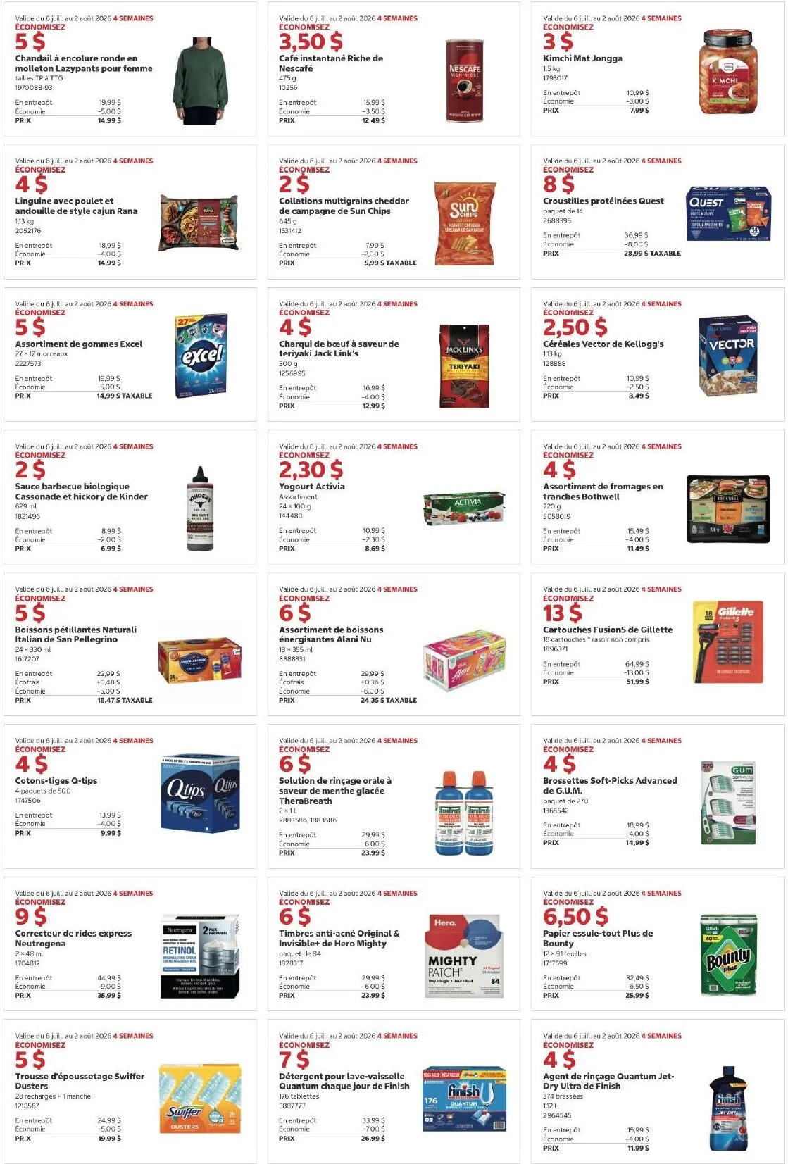 Page 3 de la Circulaire Costco du 20 juillet au 2 août 2026