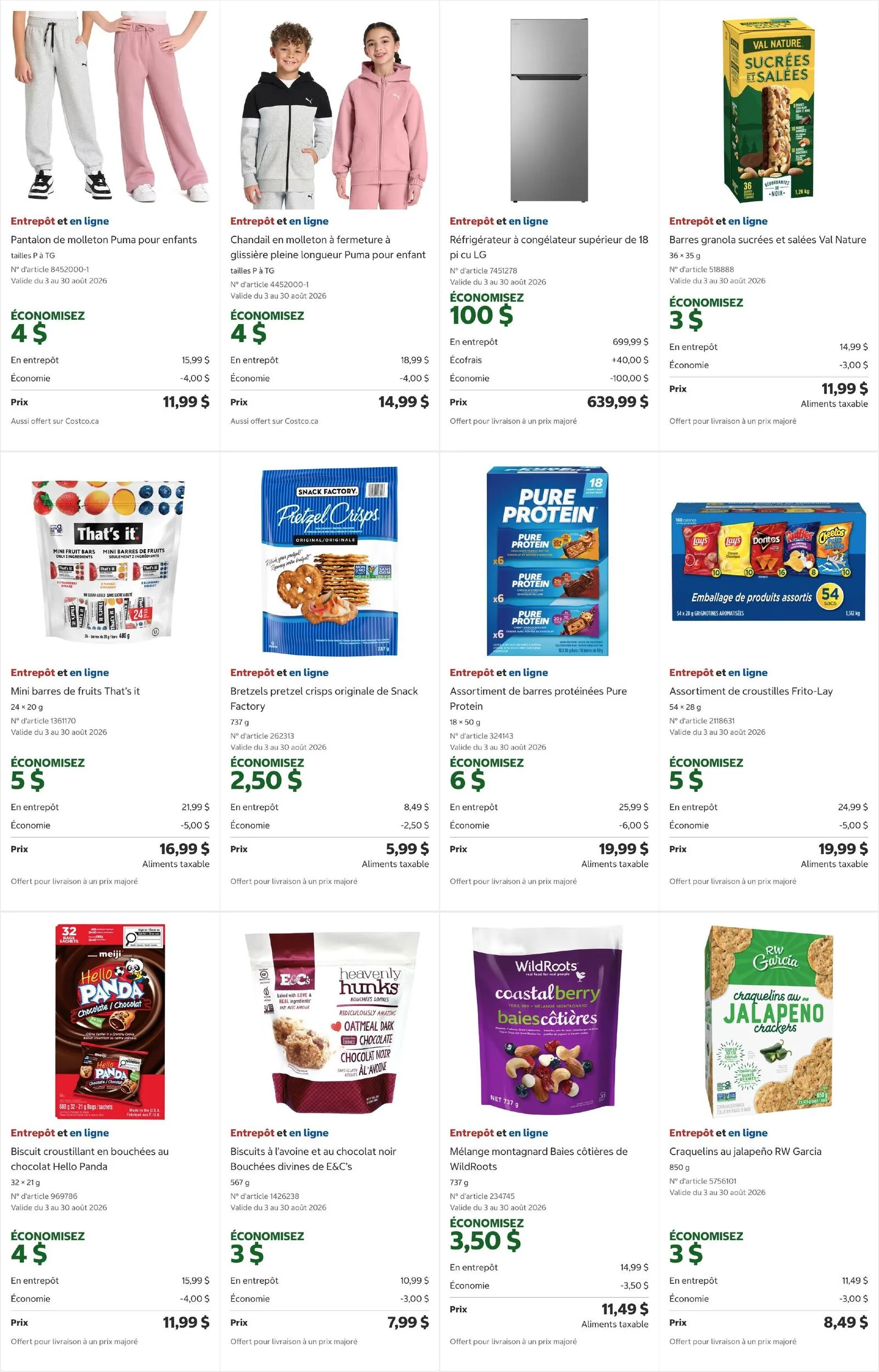 Page 3 de la Circulaire Costco du 3 au 30 août 2026