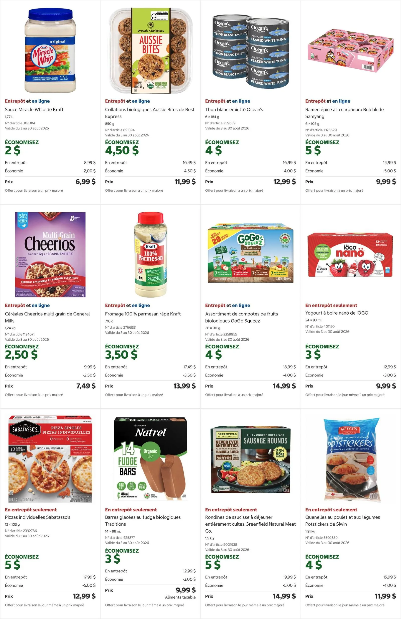 Page 4 de la Circulaire Costco du 3 au 30 août 2026