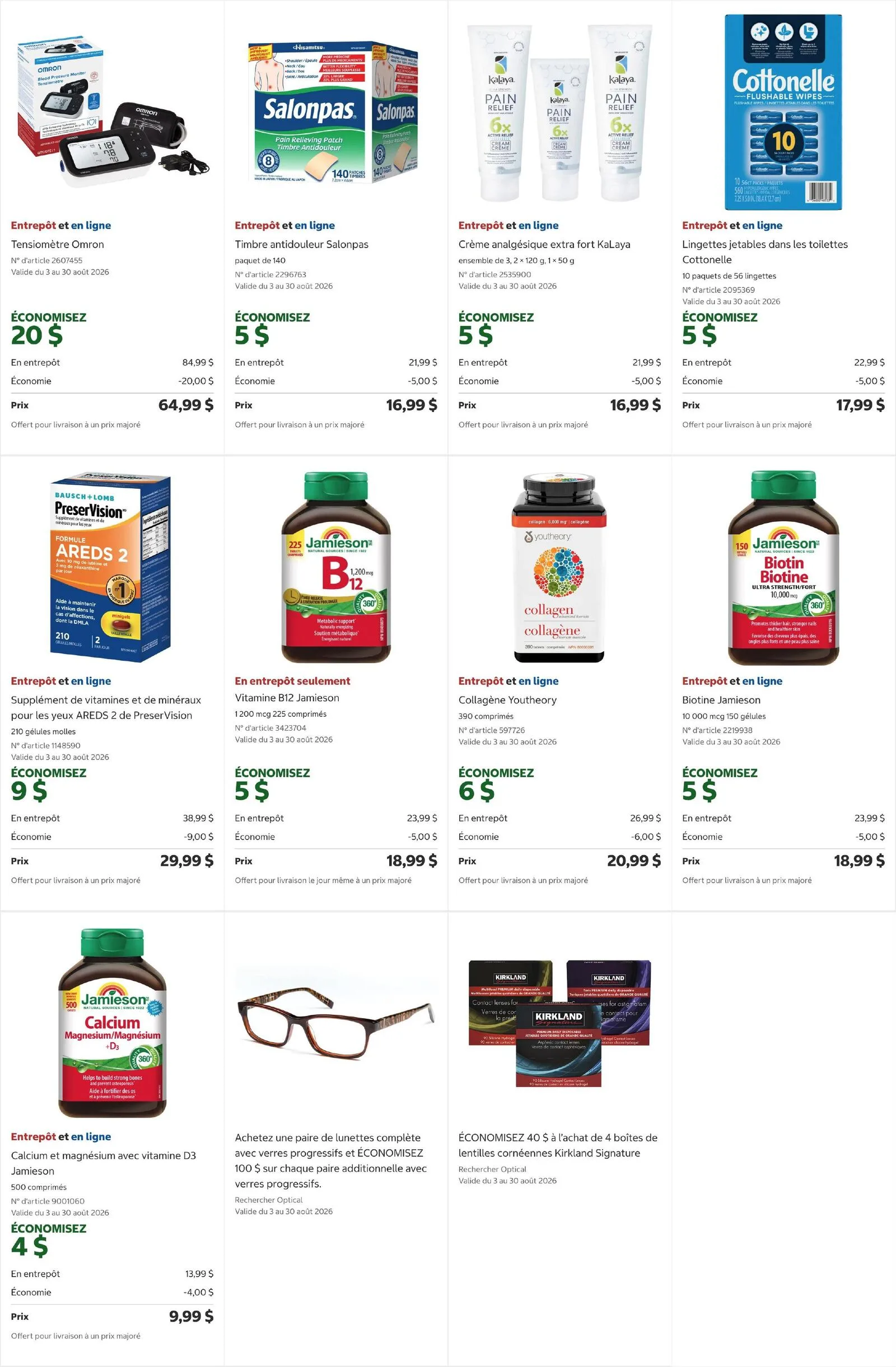 Page 9 de la Circulaire Costco du 3 au 30 août 2026