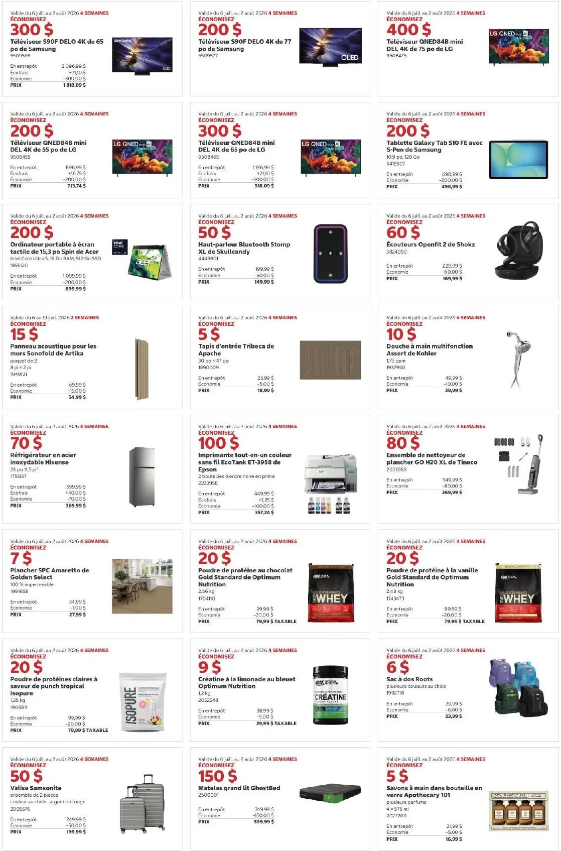 Page 2 de la Circulaire Costco du 6 juillet au 2 août 2026