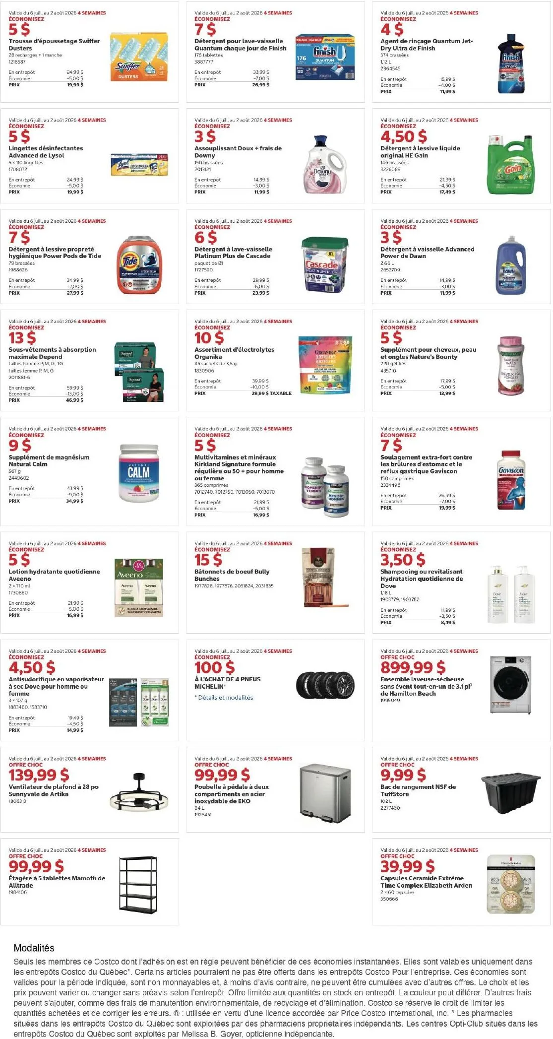 Page 4 de la Circulaire Costco du 6 juillet au 2 août 2026