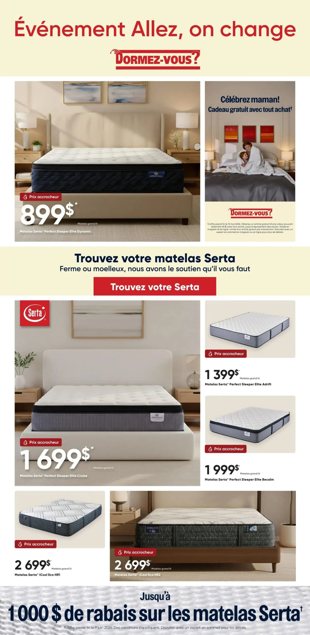 Page 1 de la Circulaire Dormez-vous du 29 avril au 12 mai 2026