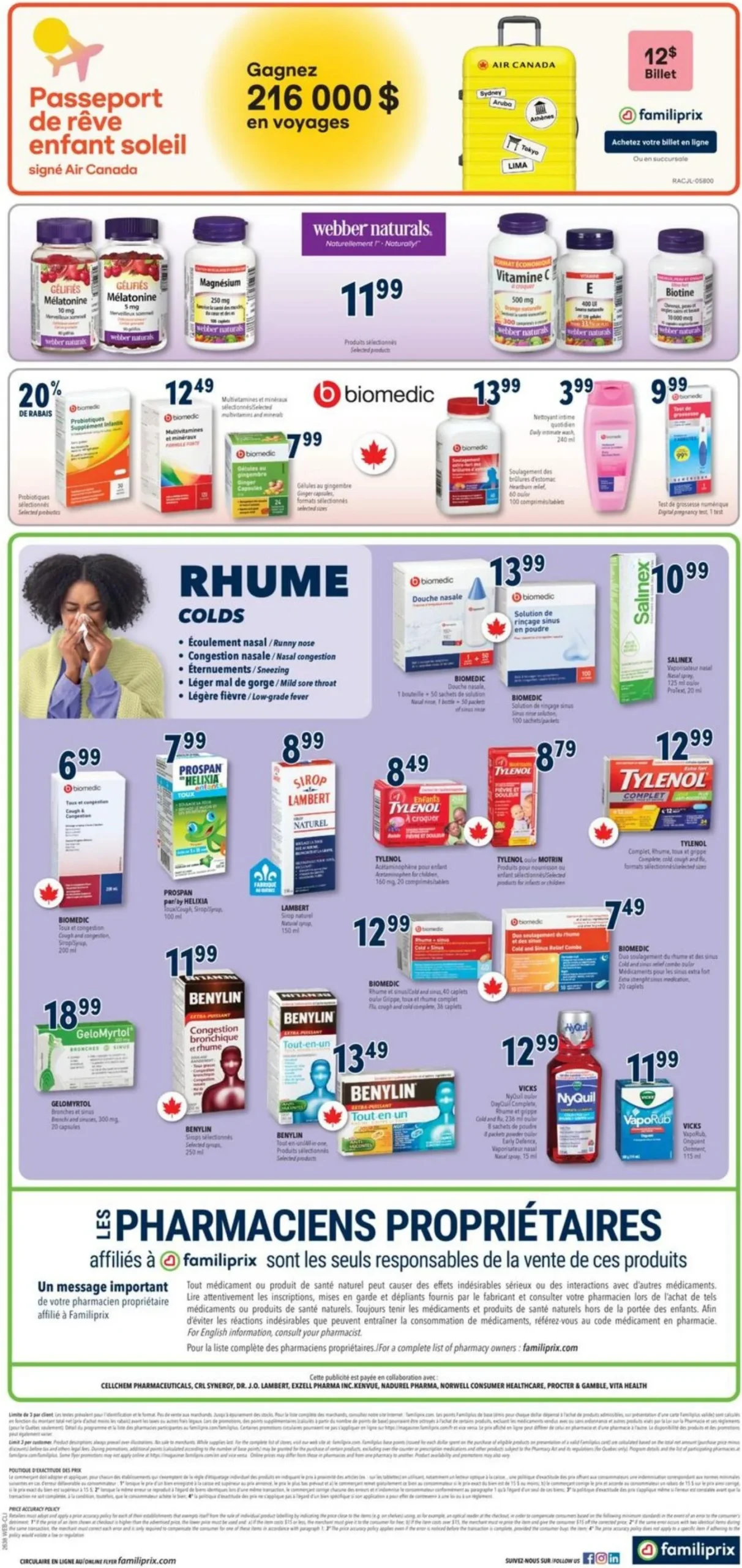Page 2 de la Circulaire Familiprix Clinique du 17 au 23 septembre 2026