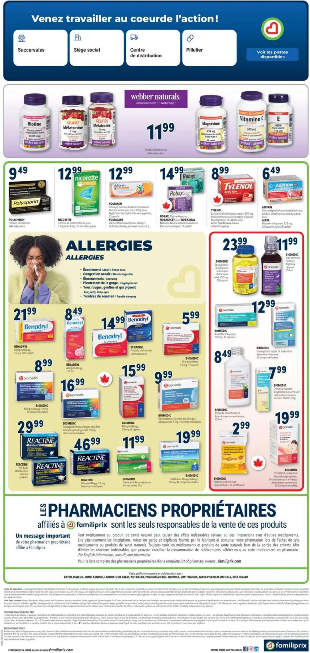 Page 2 de la Circulaire Familiprix Clinique du 6 au 12 août 2026
