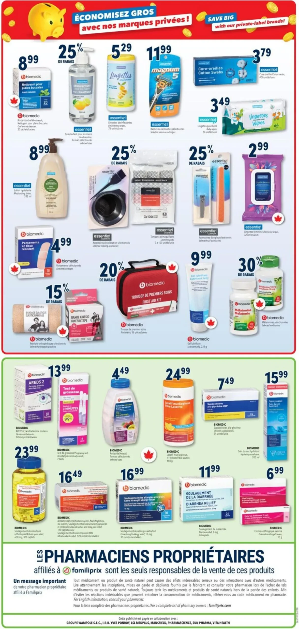 Page 3 de la Circulaire Familiprix Extra du 10 au 16 septembre 2026
