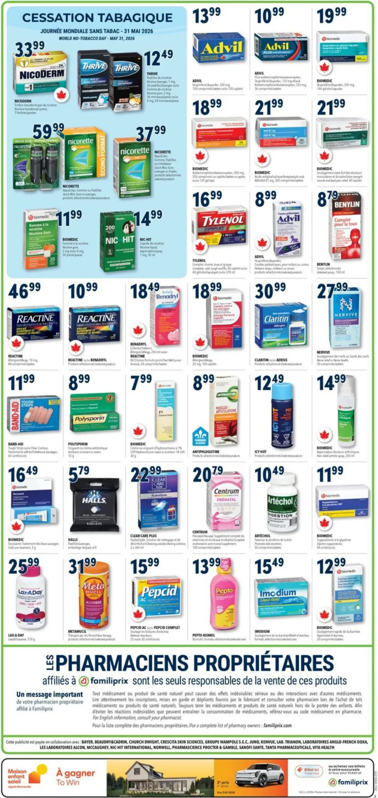 Page 3 de la Circulaire Familiprix Extra du 28 mai au 3 juin 2026