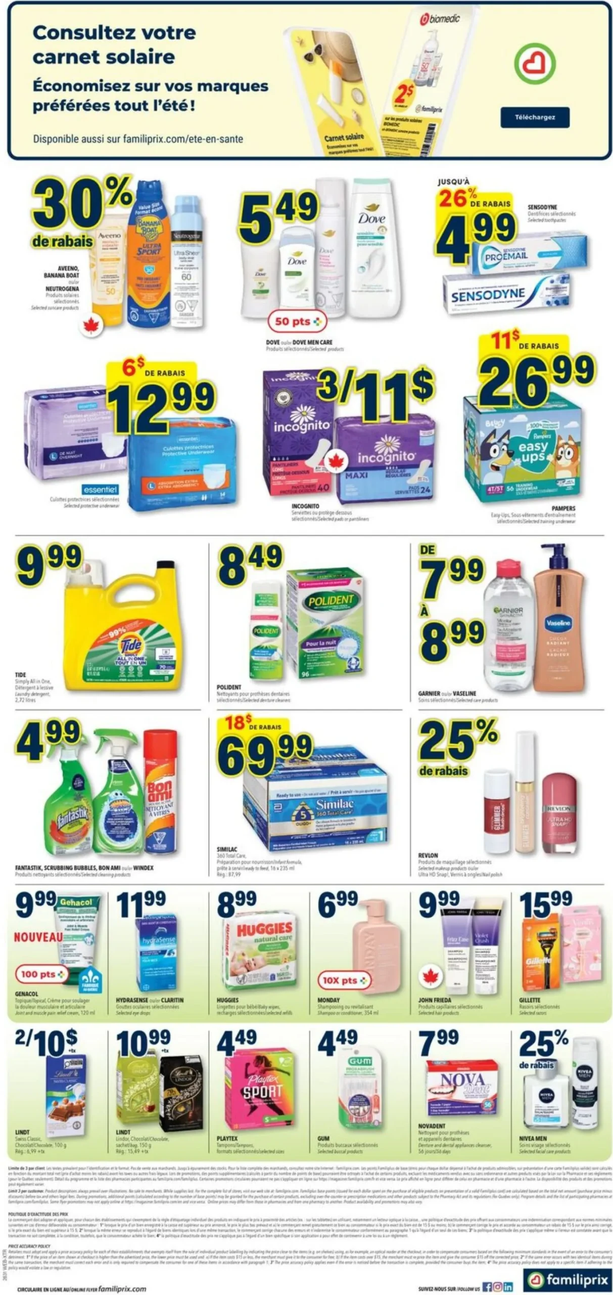 Page 2 de la Circulaire Familiprix Extra du 30 juillet au 5 août 2026