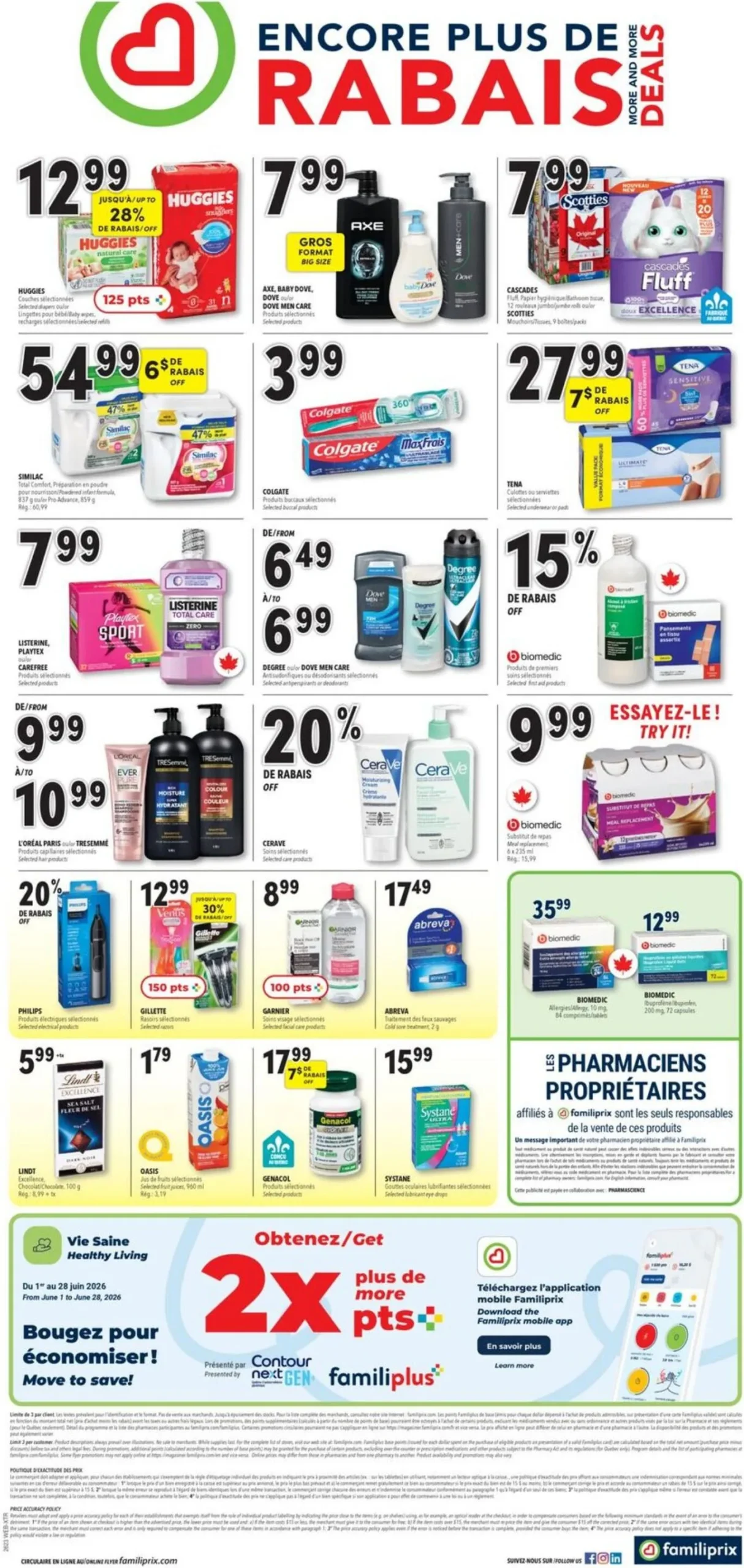 Page 2 de la Circulaire Familiprix Extra du 4 au 10 juin 2026