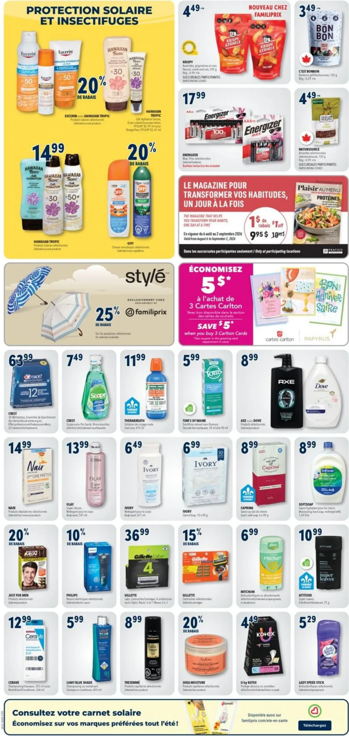 Page 7 de la Circulaire Familiprix Extra du 6 au 12 août 2026