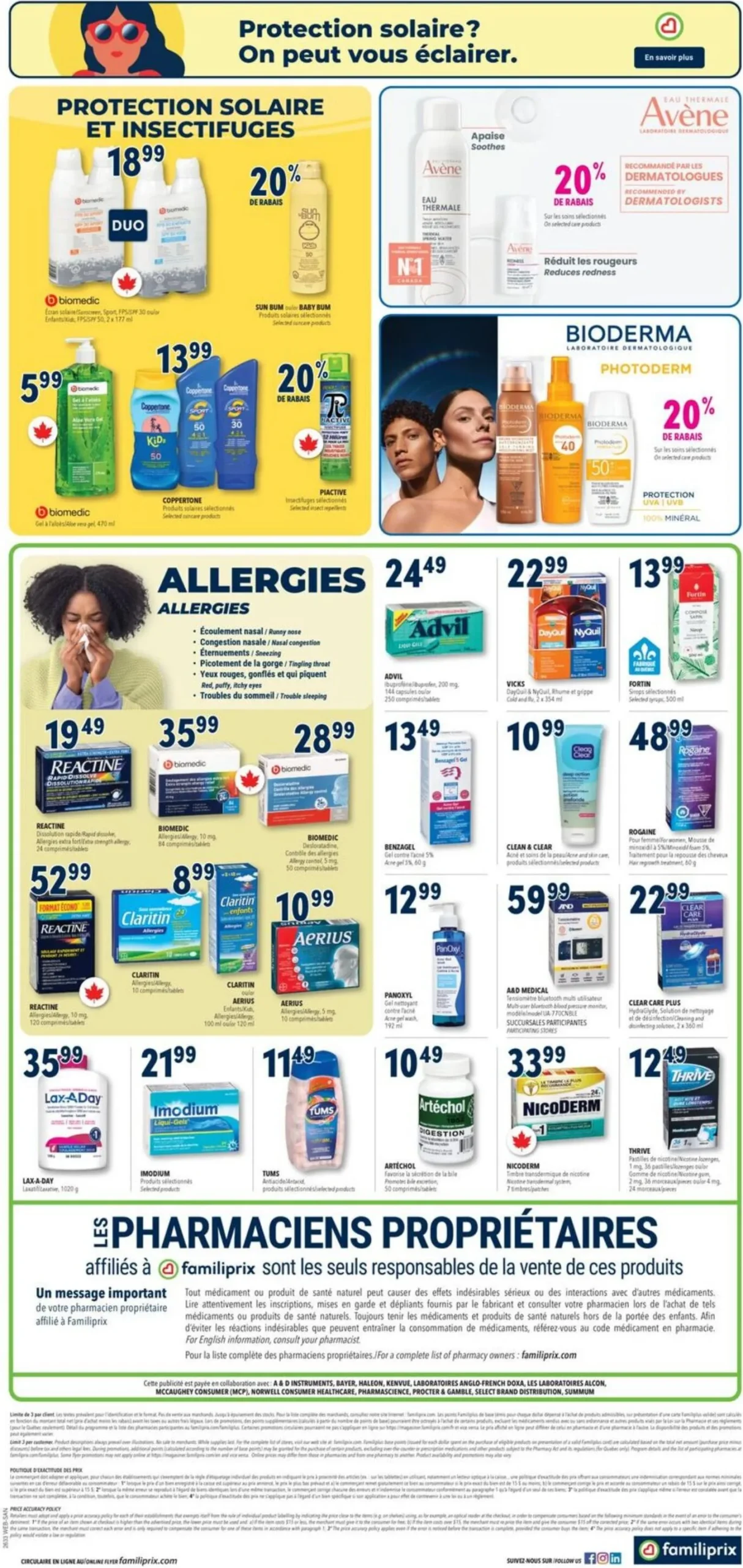 Page 3 de la Circulaire Familiprix Santé du 13 au 19 août 2026