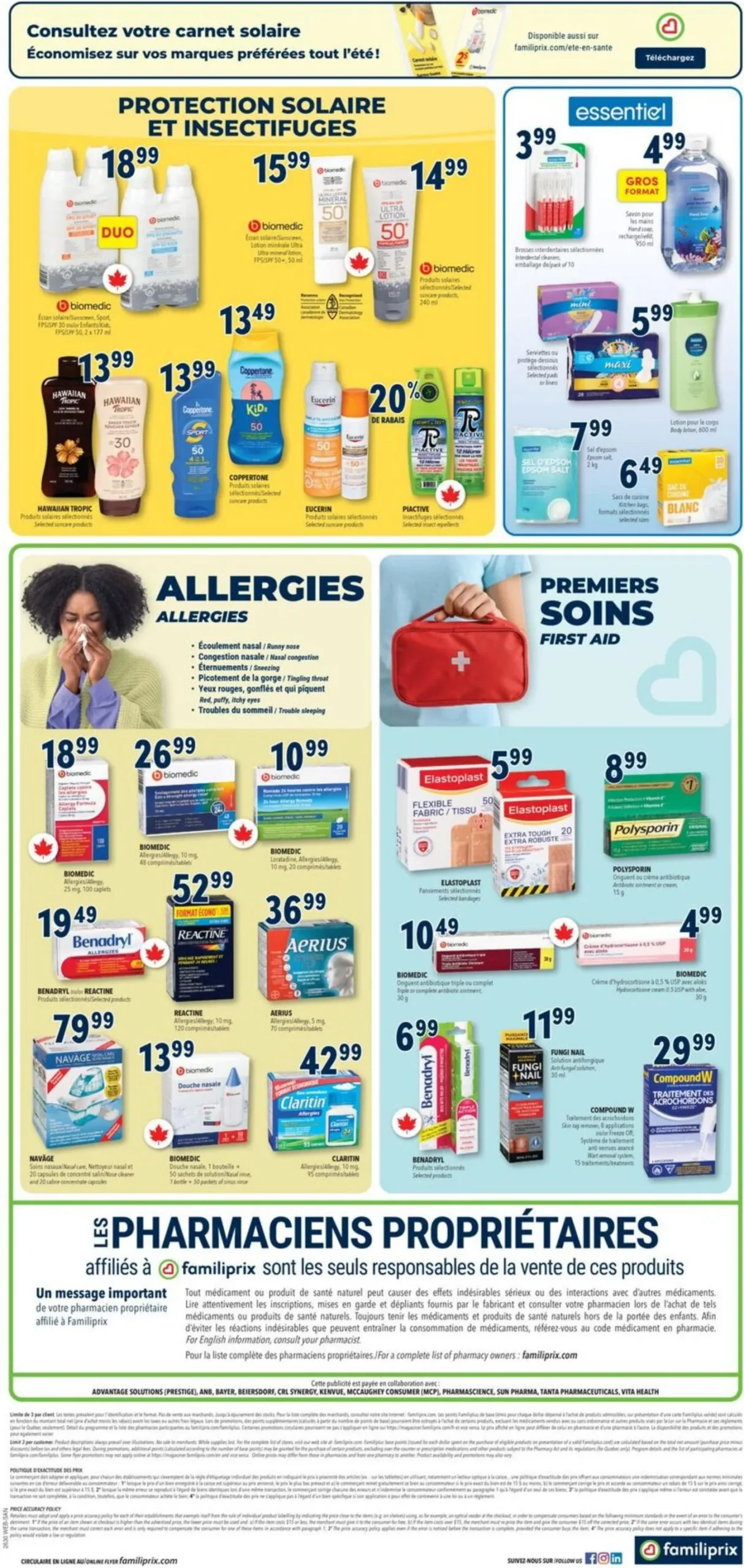 Page 3 de la Circulaire Familiprix Santé du 23 au 29 juillet 2026