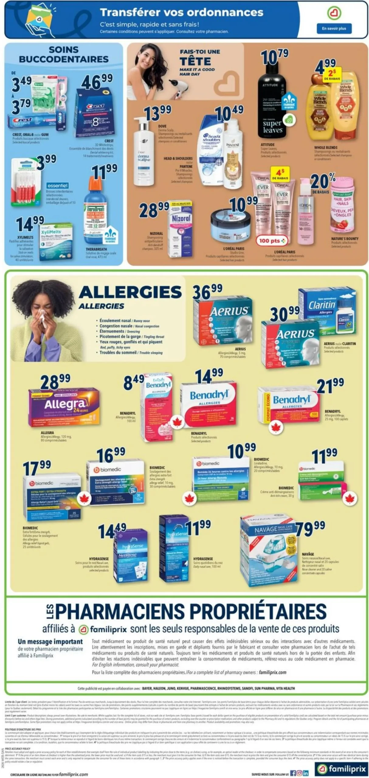 Page 3 de la Circulaire Familiprix Santé du 25 juin au 1 juillet 2026