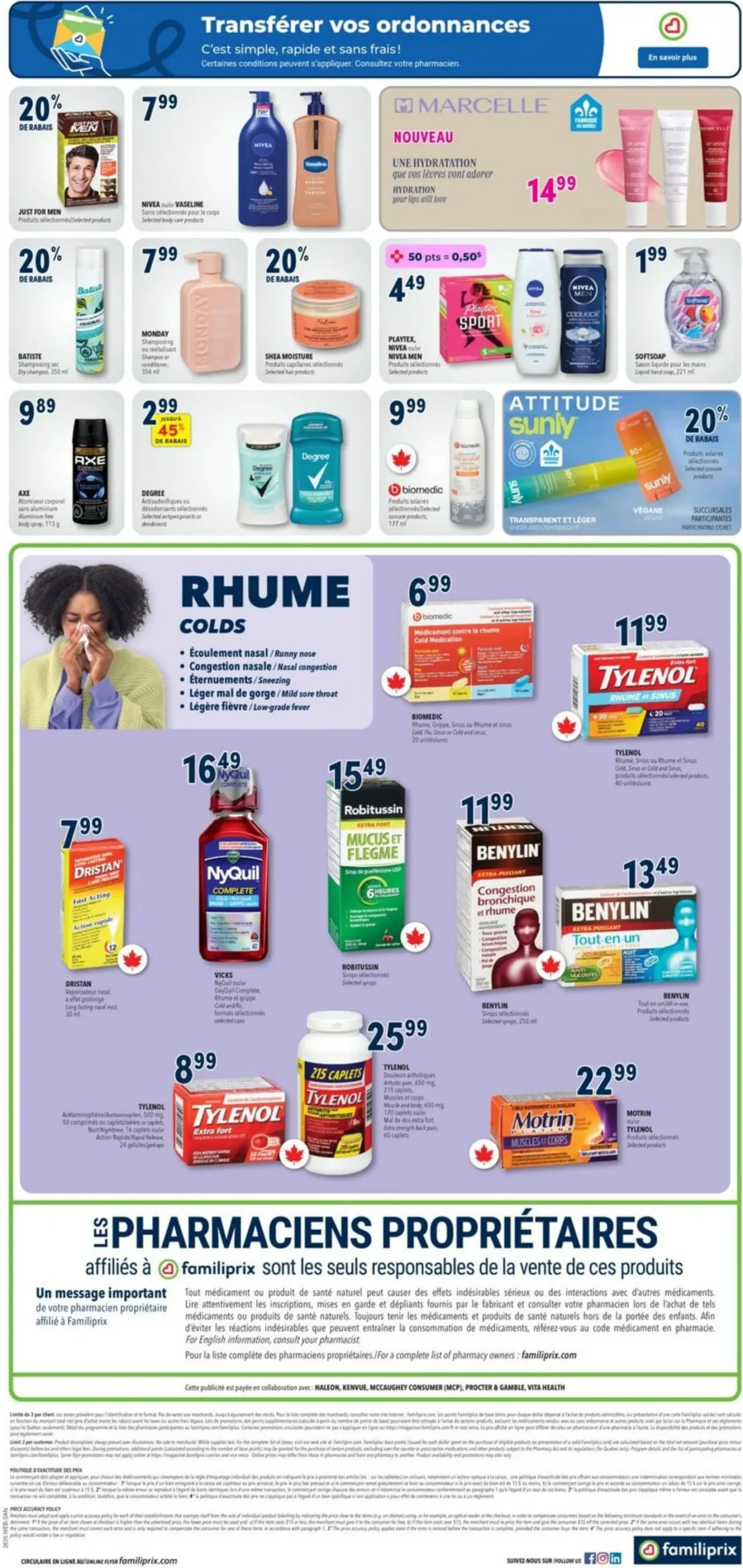 Page 2 de la Circulaire Familiprix Santé du 27 août au 2 septembre 2026