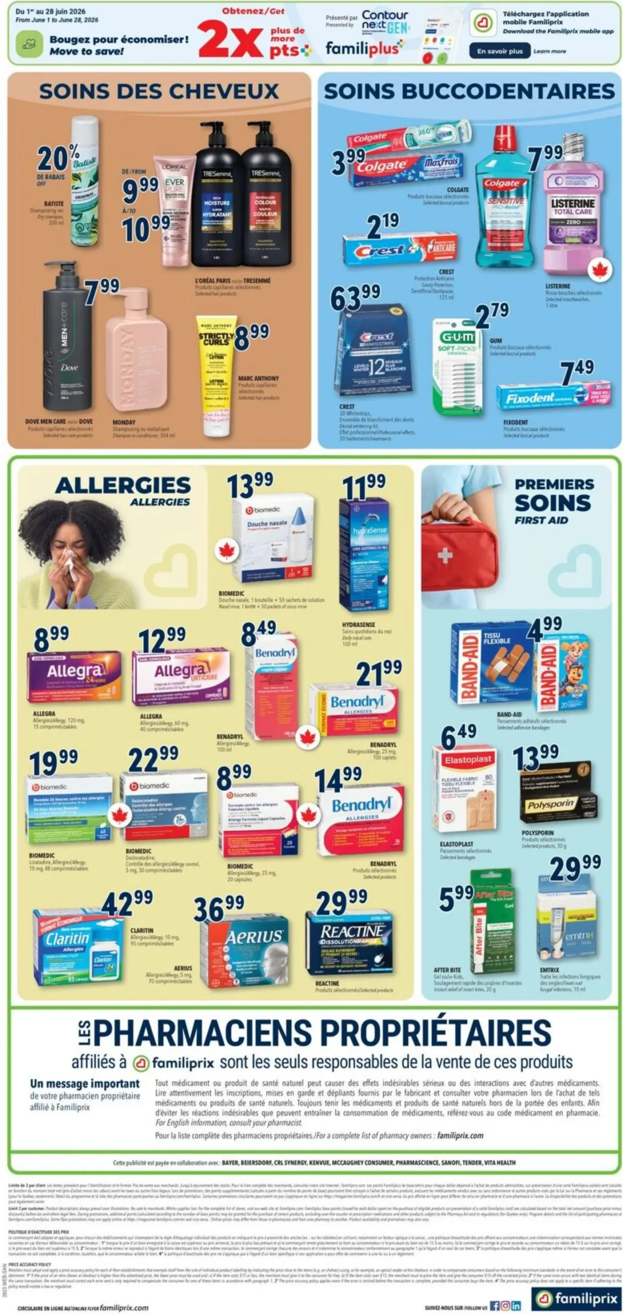 Page 3 de la Circulaire Familiprix Santé du 4 au 10 juin 2026