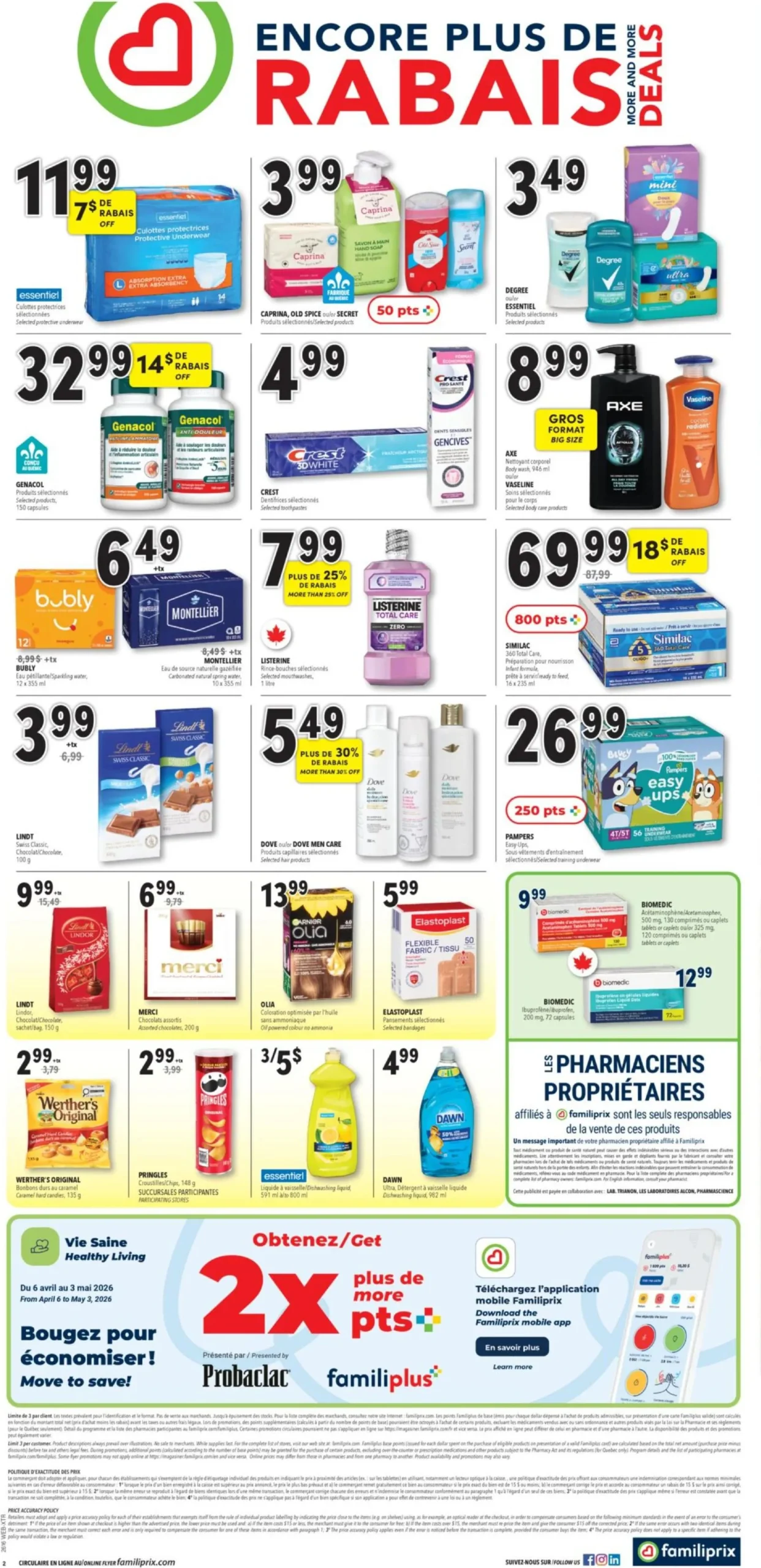 Page 2 de la Circulaire Familiprix du 16 au 22 avril 2026